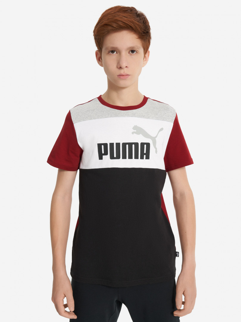 фото Футболка для мальчиков puma ess+ block, красный