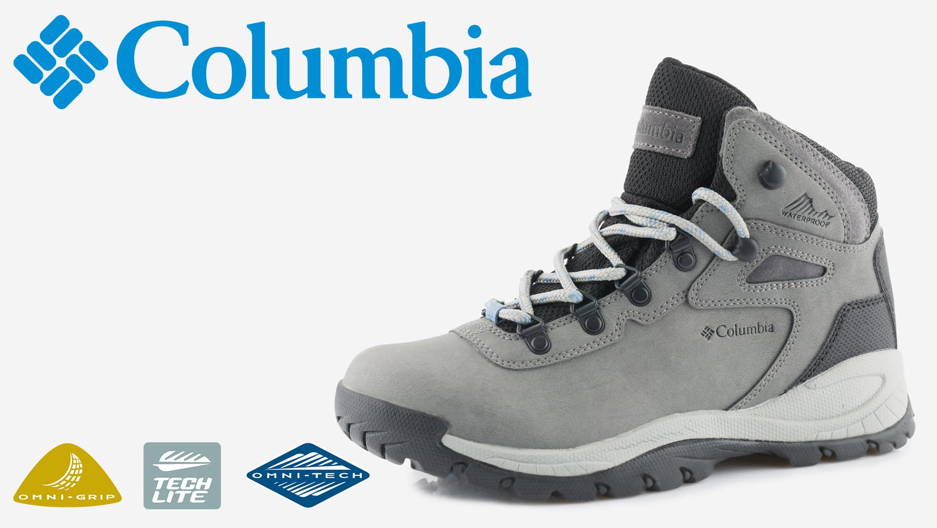 Ботинки женские Columbia Newton Ridge Plus Waterproof серый цвет — купитьза 12999 руб., отзывы в интернет-магазине Спортмастер