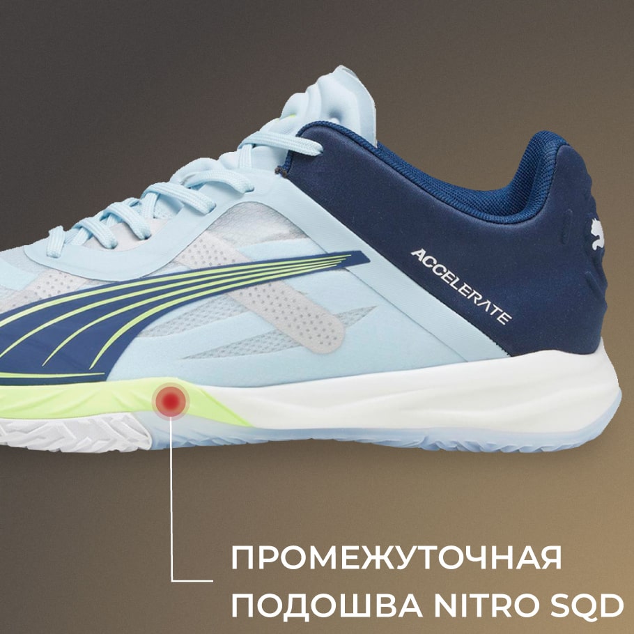 Кроссовки мужские PUMA Accelerate Nitro Sqd синий цвет — купить за 8749  руб. со скидкой 50 %, отзывы в интернет-магазине Спортмастер