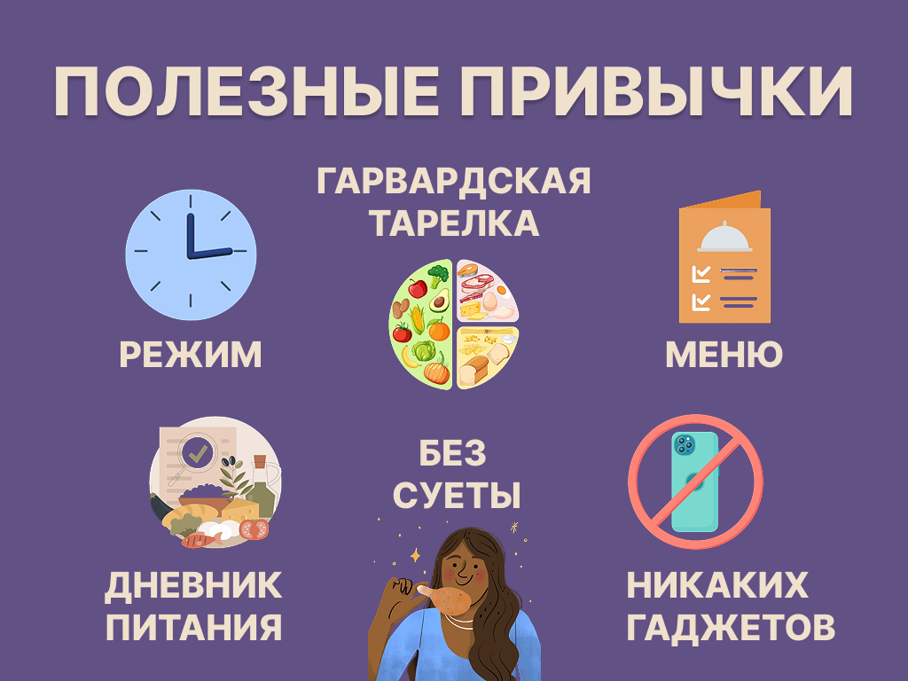 Чек-лист с полезными советами, чтобы не переедать