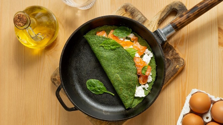 Блины из шпината