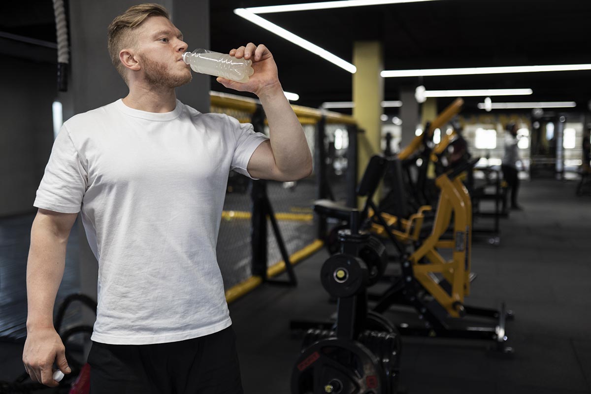 Спортсмен перед тренировкой