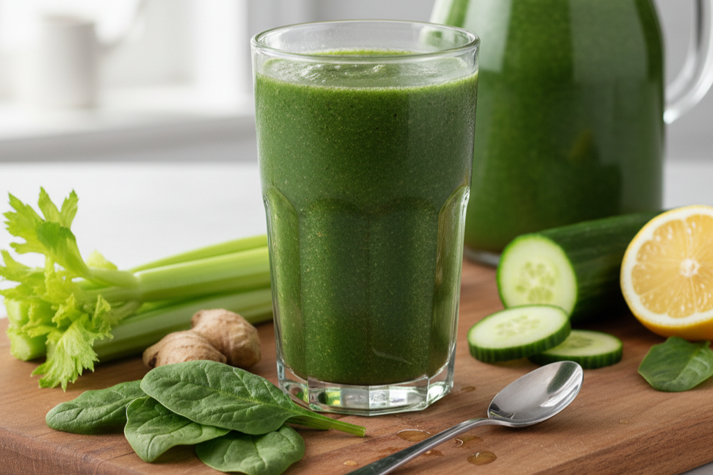 «Зеленый детокс» со шпинатом и сельдереем