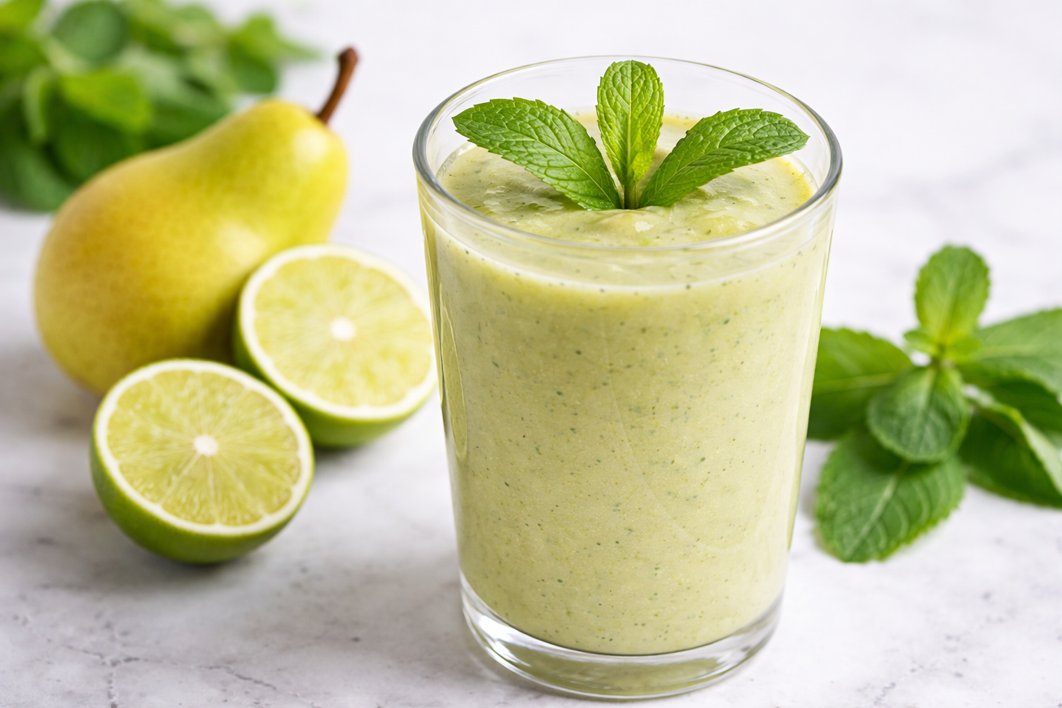 Грушево-мятный смузи с лаймом