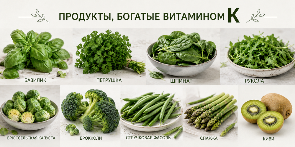 Продукты, богатые витамином К