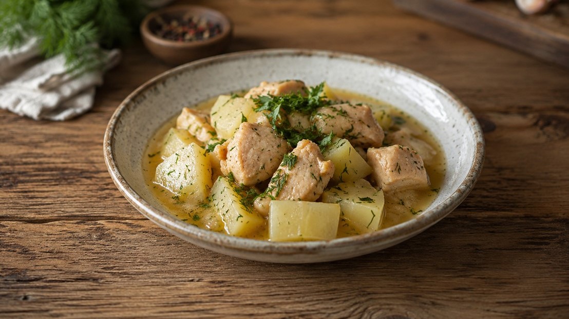Кольраби с курицей