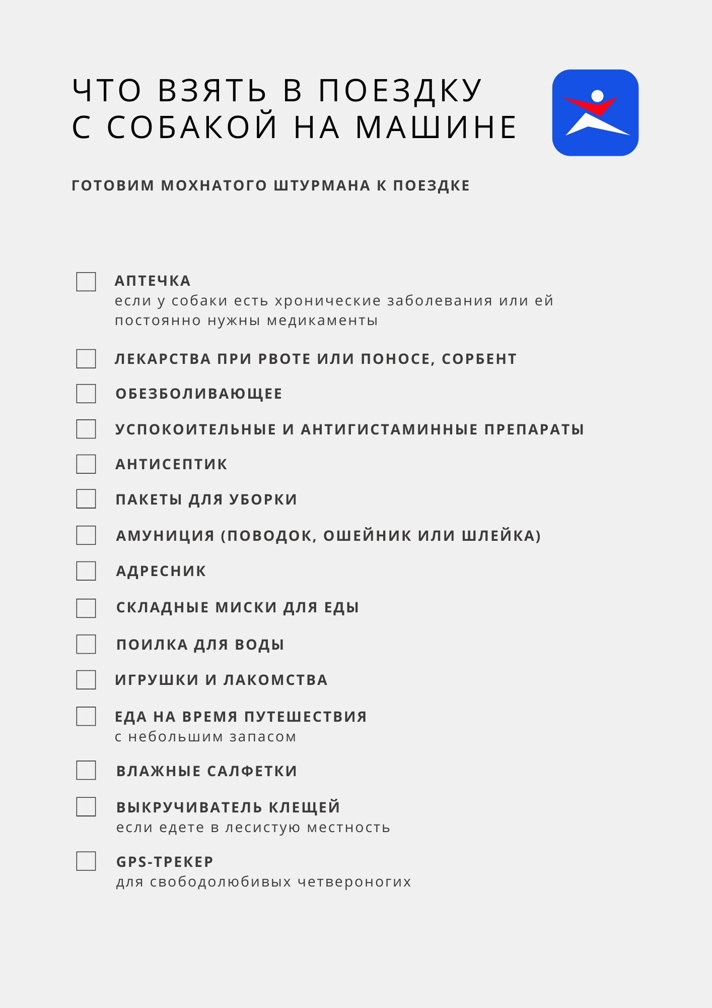 Что взять в поездку с собакой на машине