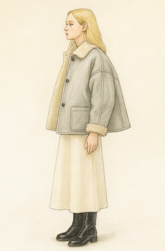 Макси-юбка зимой