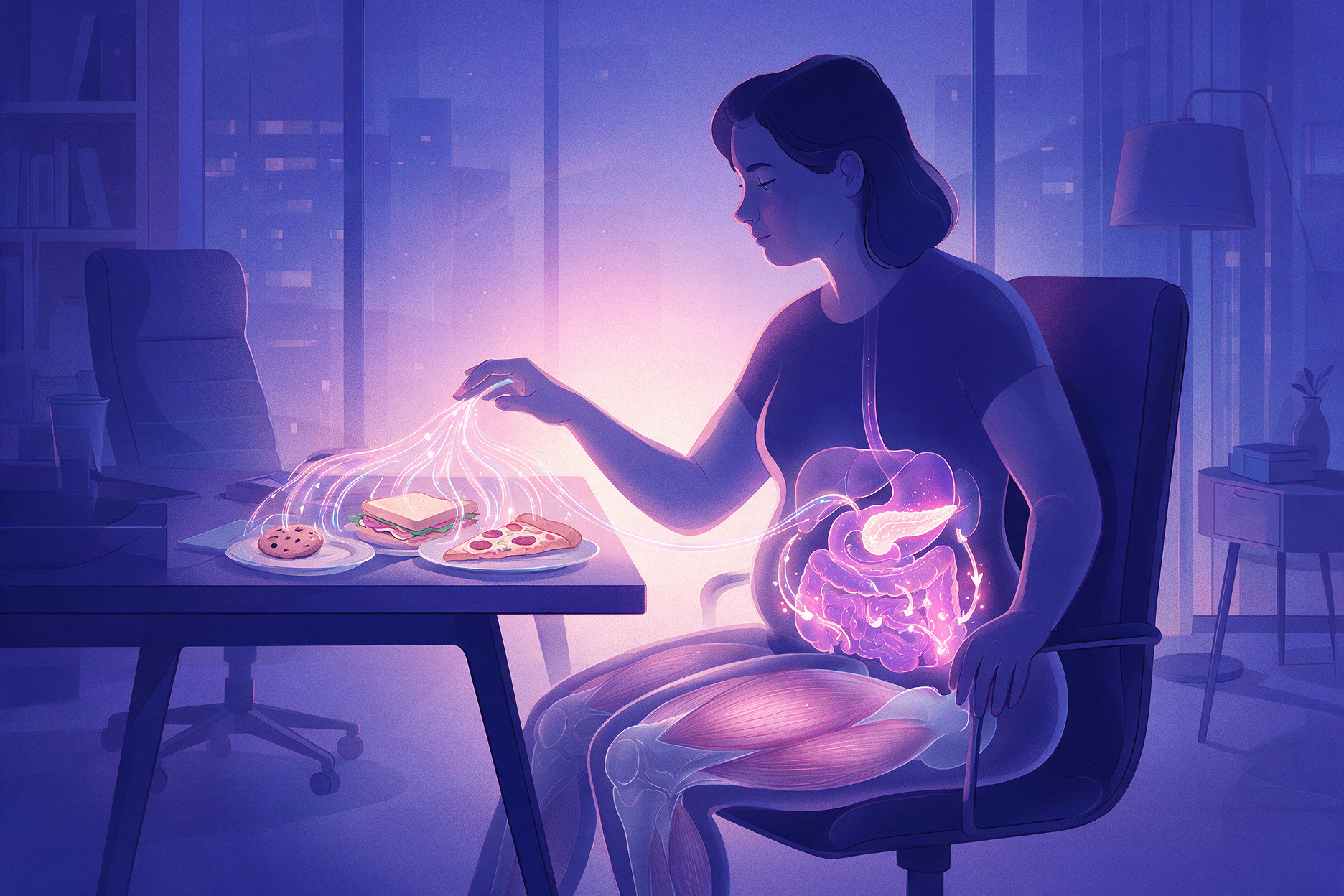 Образование висцерального жира и «офисного животика»