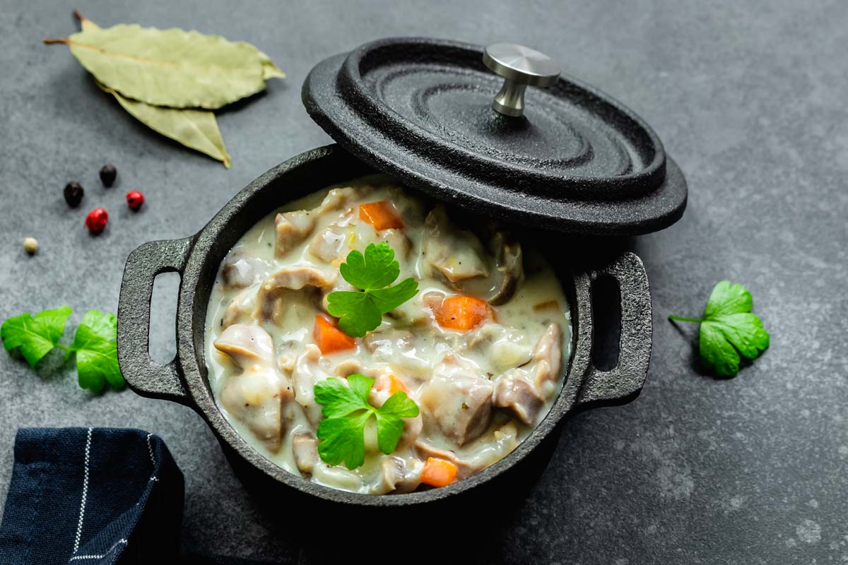 Бефстроганов из куриной печени