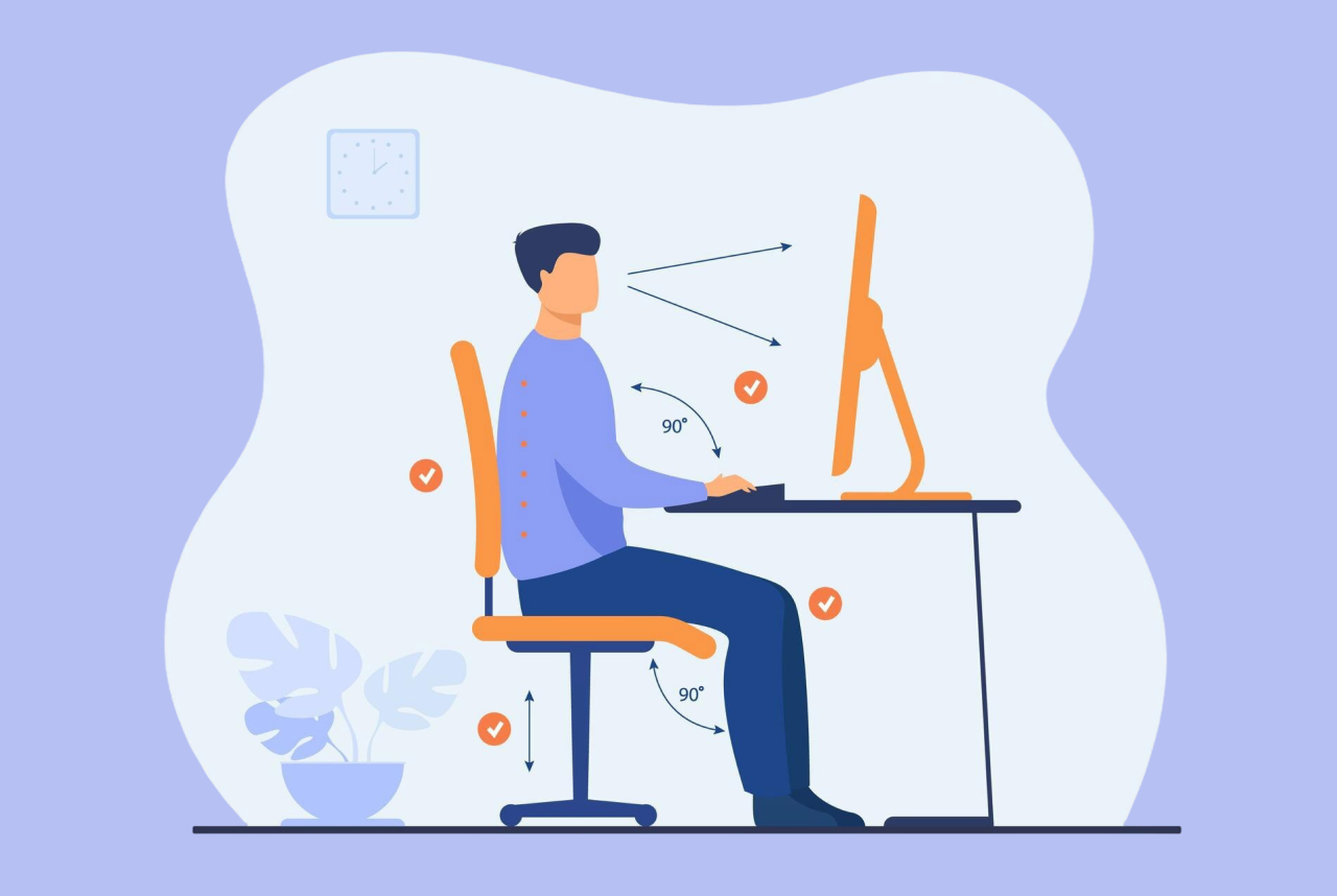 Правильное положение осанки