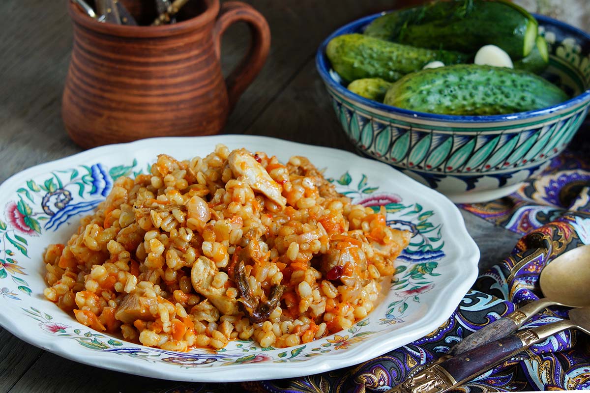 Плов из перловки