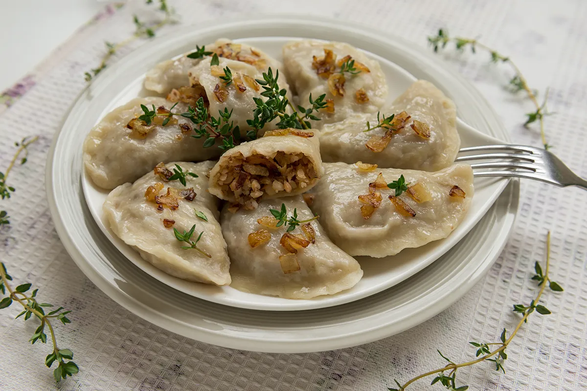 Вареники с гречкой