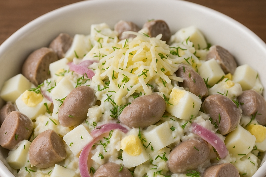 Салат с куриными сердечками
