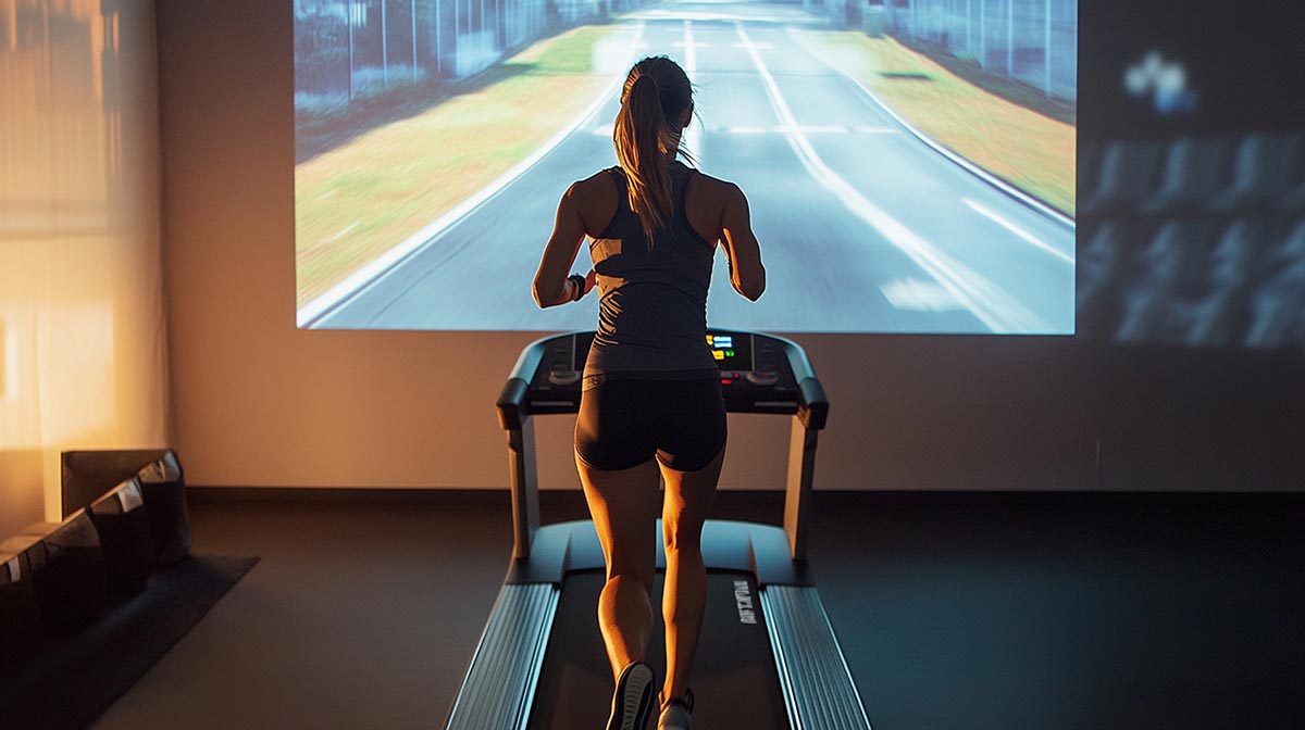 На беговой дорожке