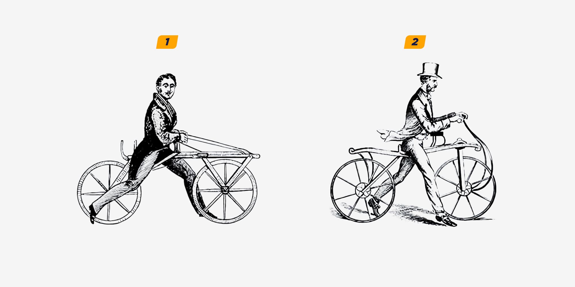 Велосипеды «Беговелы» Карла Дреза и Дениса Джонсона