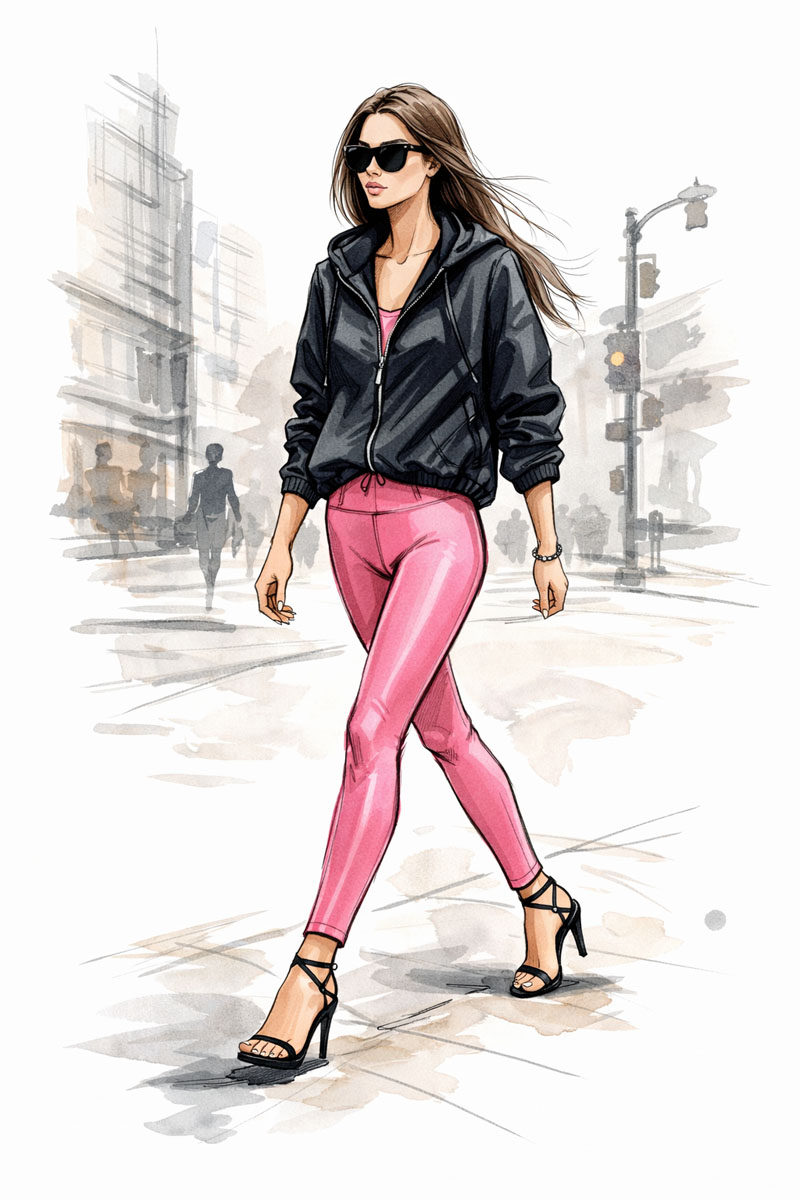 леггинсы с босоножками