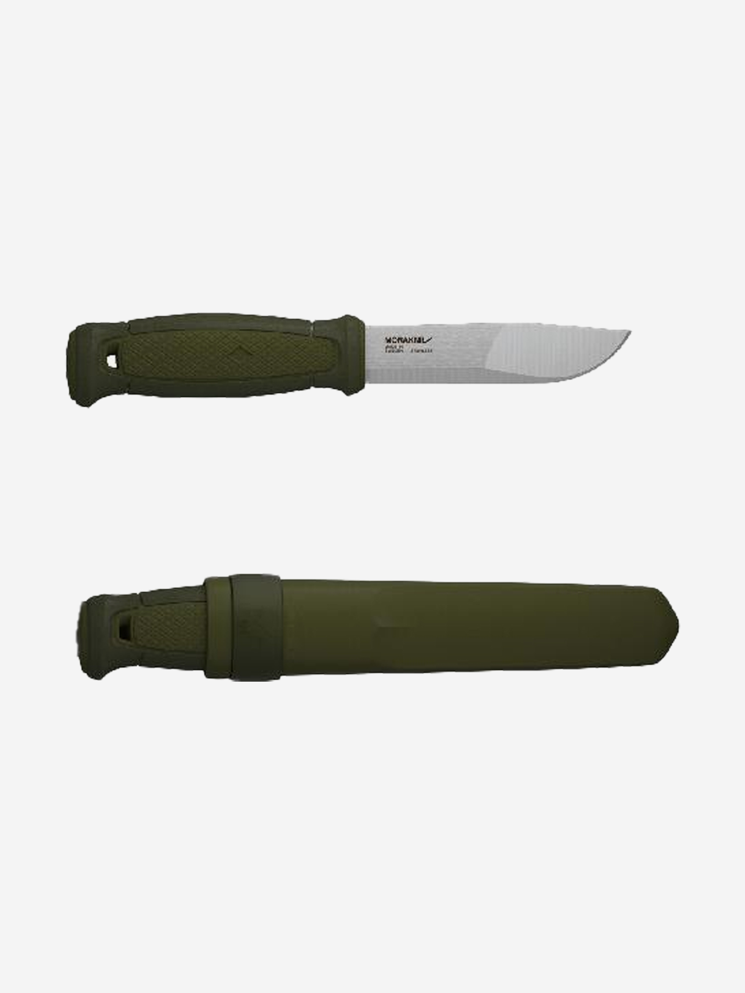 Нож Morakniv Kansbol, нержавеющая сталь, прорезиненная ручка, цвет зеленый+ножны, 12634, Зеленый