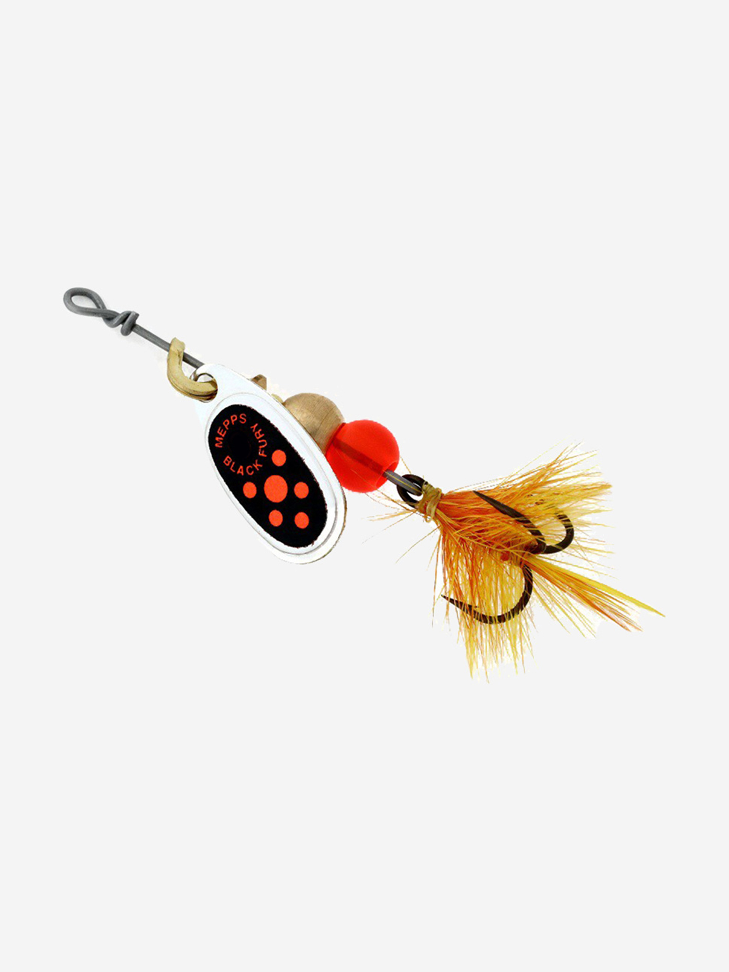 

Блесна для рыбалки вертушка Mepps BLACK FURY MOUCHE, , SILVER/Orange,  штука, Серебряный