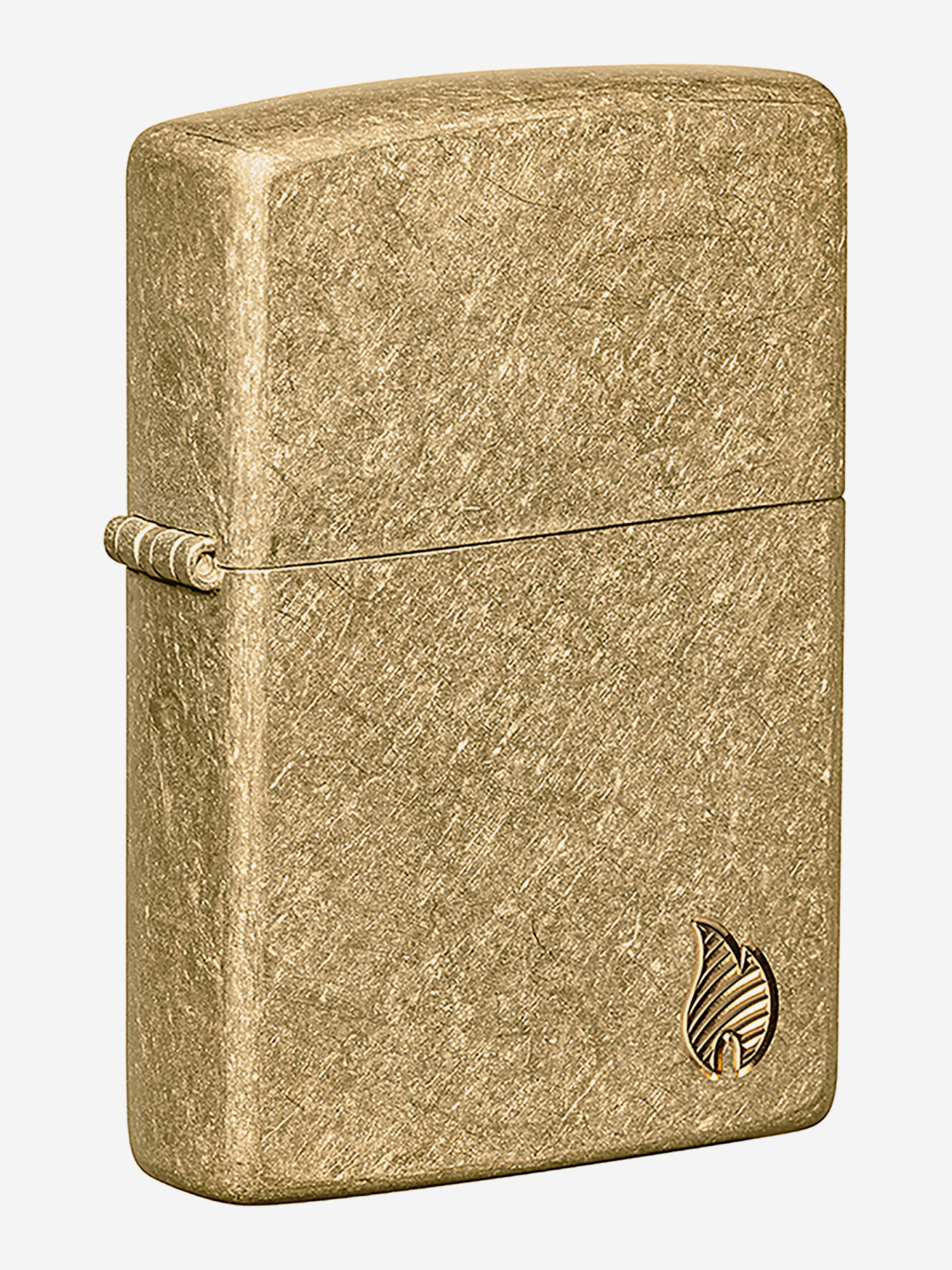 Изображение товара Зажигалка бензиновая ветроустойчивая Zippo Armor Flame Tumbled Brass Изображение товара Зажигалка бензиновая ветроустойчивая Zippo Armor Flame Tumbled Brass