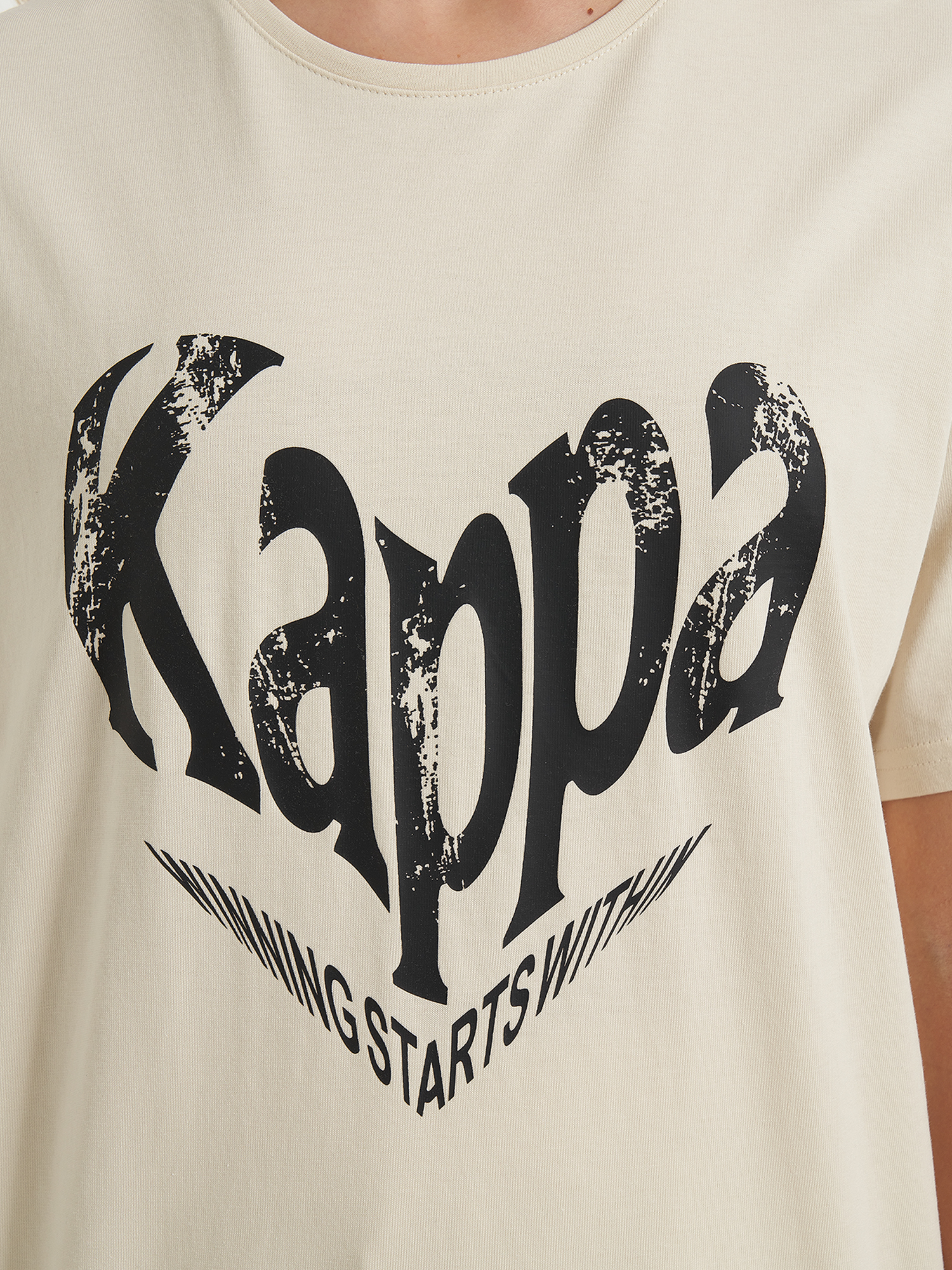 фото Футболка для девочек kappa, бежевый