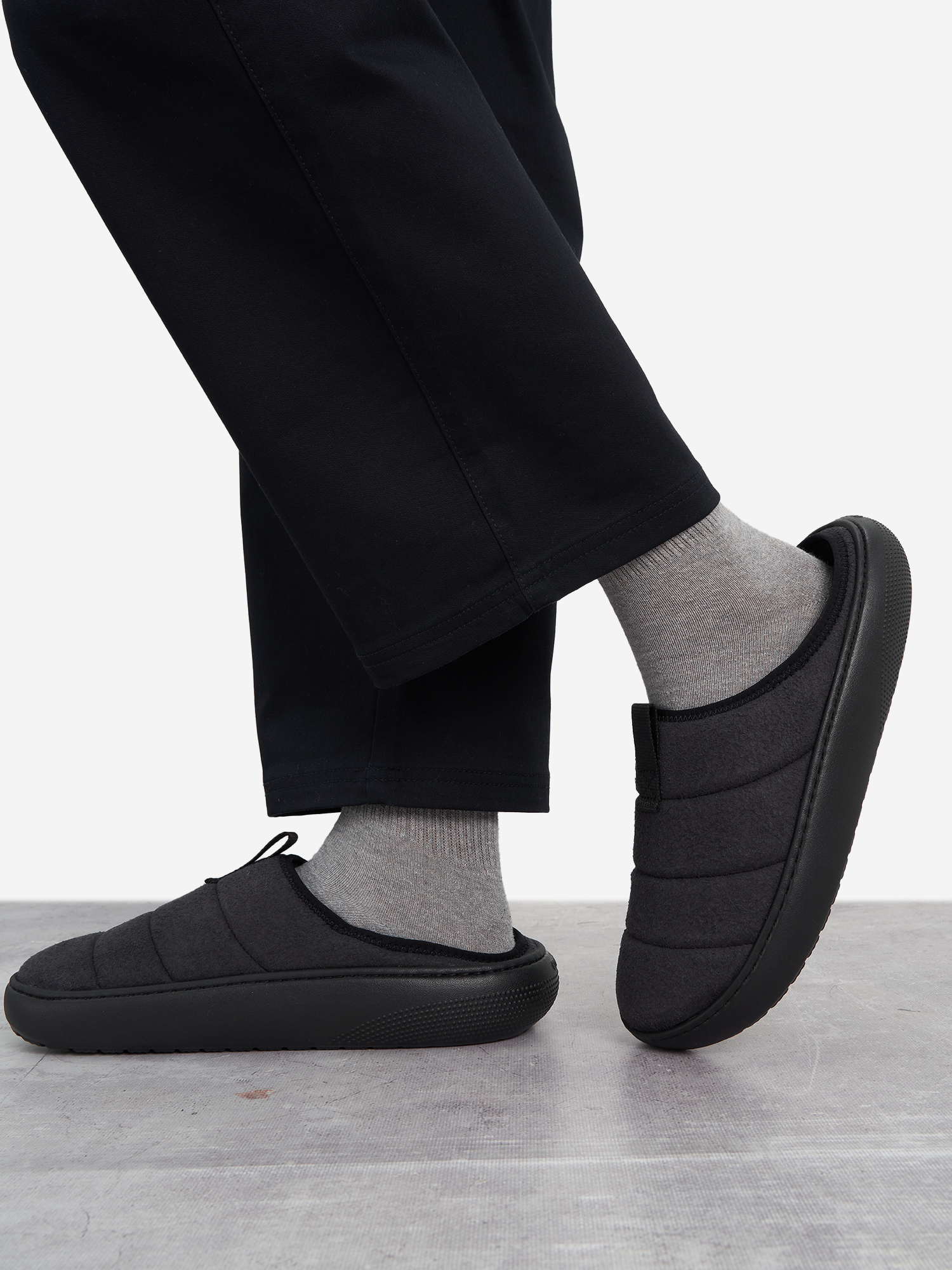 Слипоны утепленные Crocs Classic Sueded Moc, черный, арт. 29095