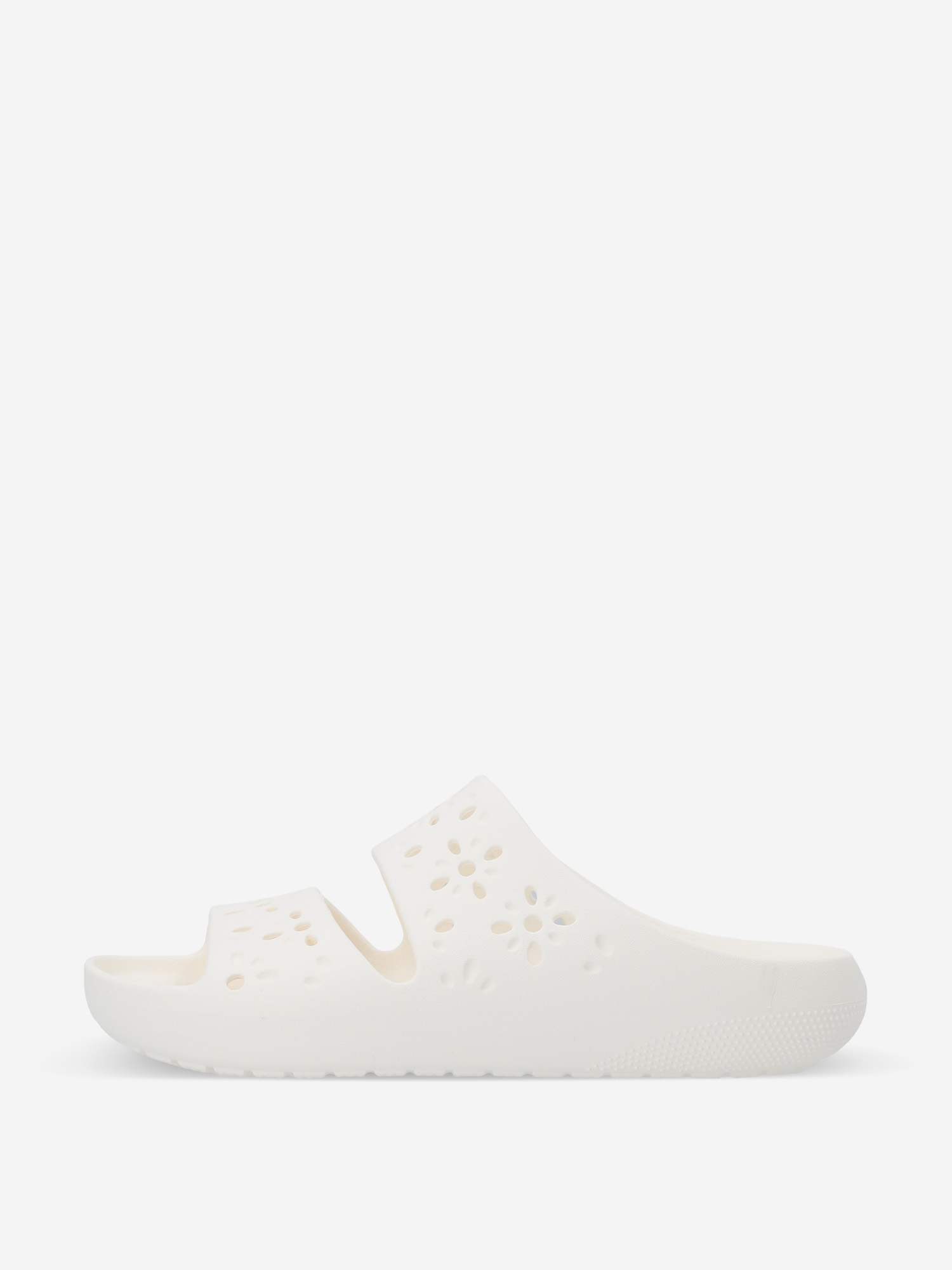 фото Шлепанцы женские crocs classic floral cut out, белый