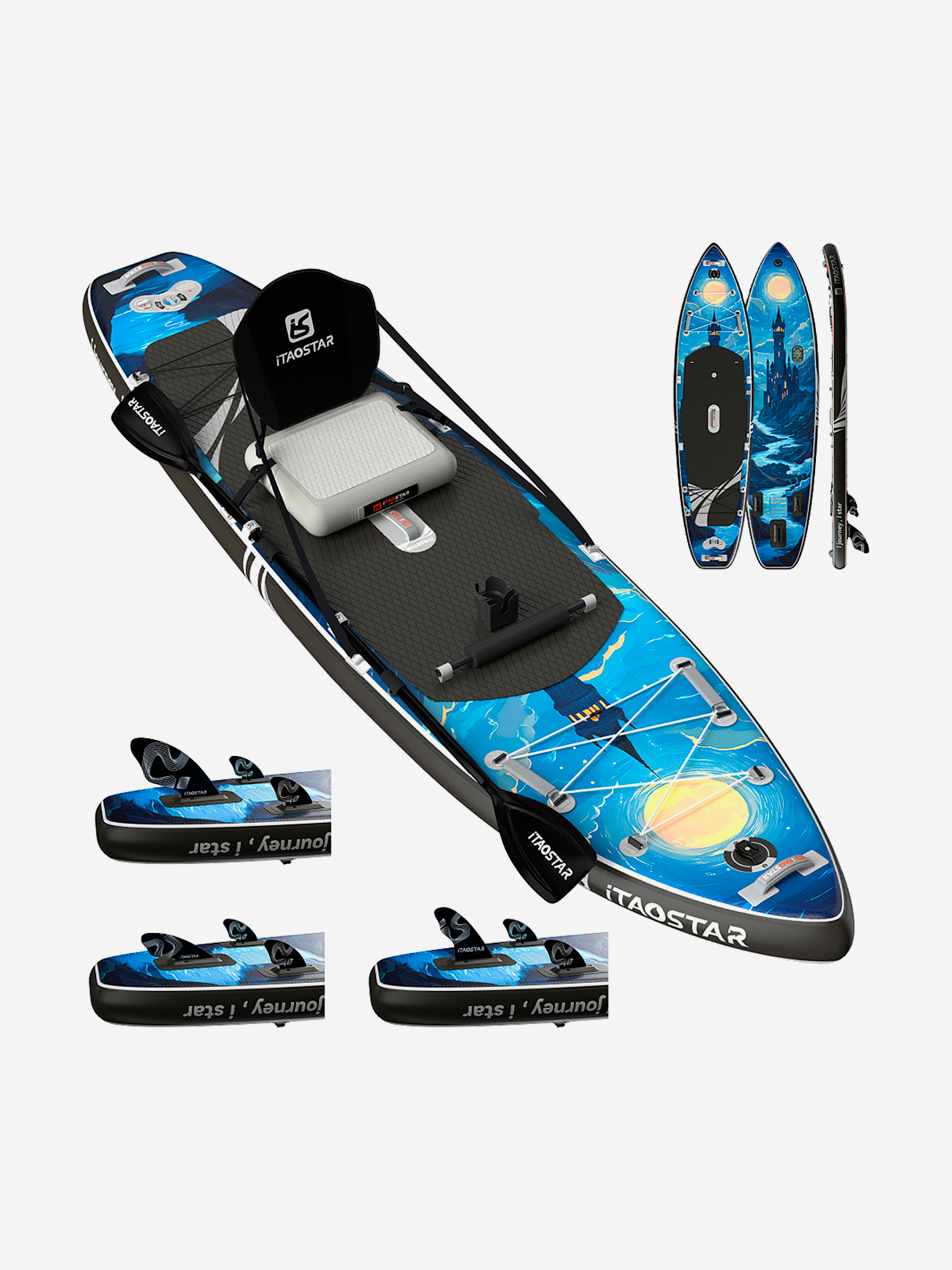 Изображение товара Надувной SUP-доска и каяк iTAOSTAR Novelty 11.6x35x6 N01J - водный спорт, тандем, сплавы