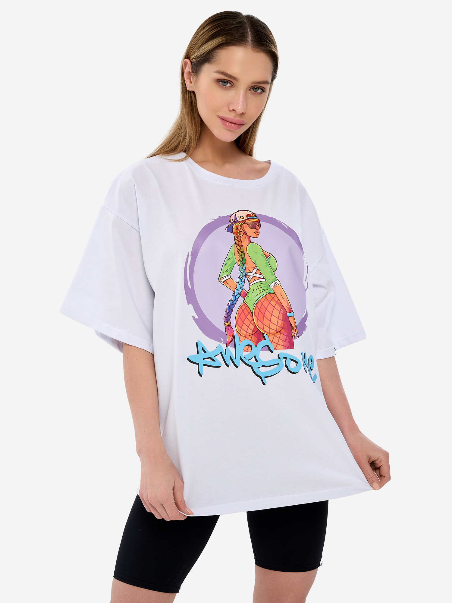 

Футболка женская Bona Fide OVERSIZE T-shirt "Awesome", Белый