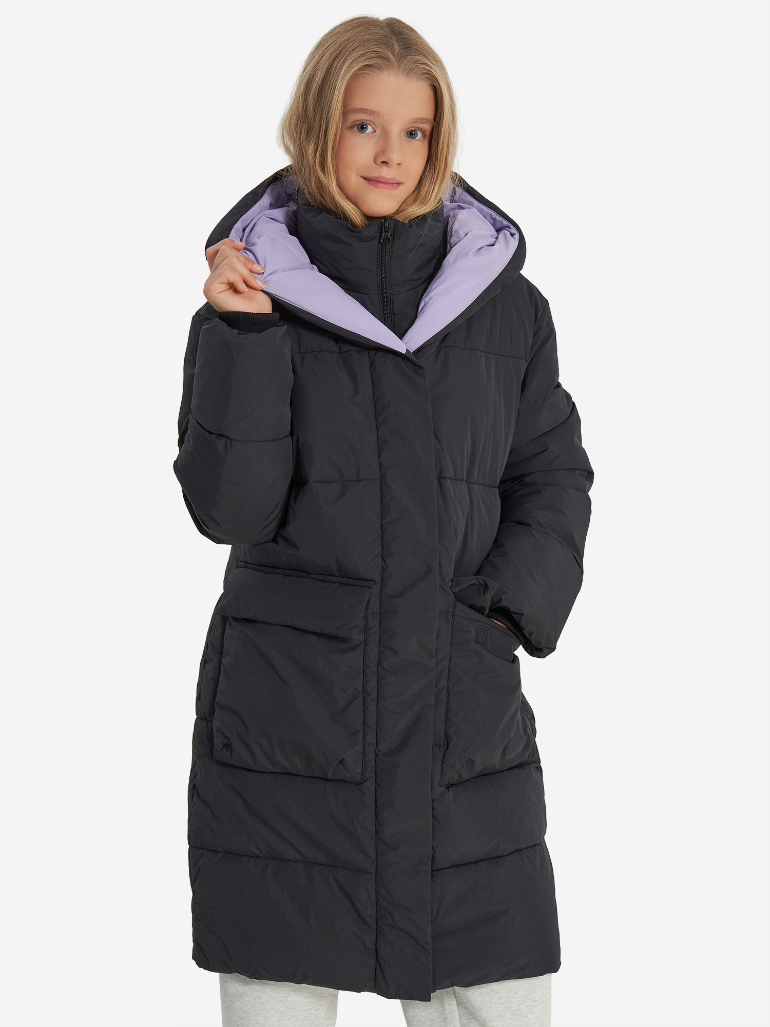 

Пальто утепленное для девочек Oldos!, Черный