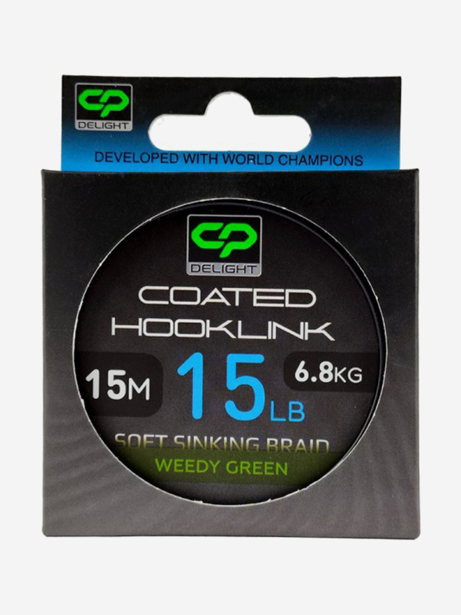 Изображение товара Поводковый материал CARP PRO в оболочке Deligth Sinking Hooklink зеленый 15lb 15м, 15lb/15м