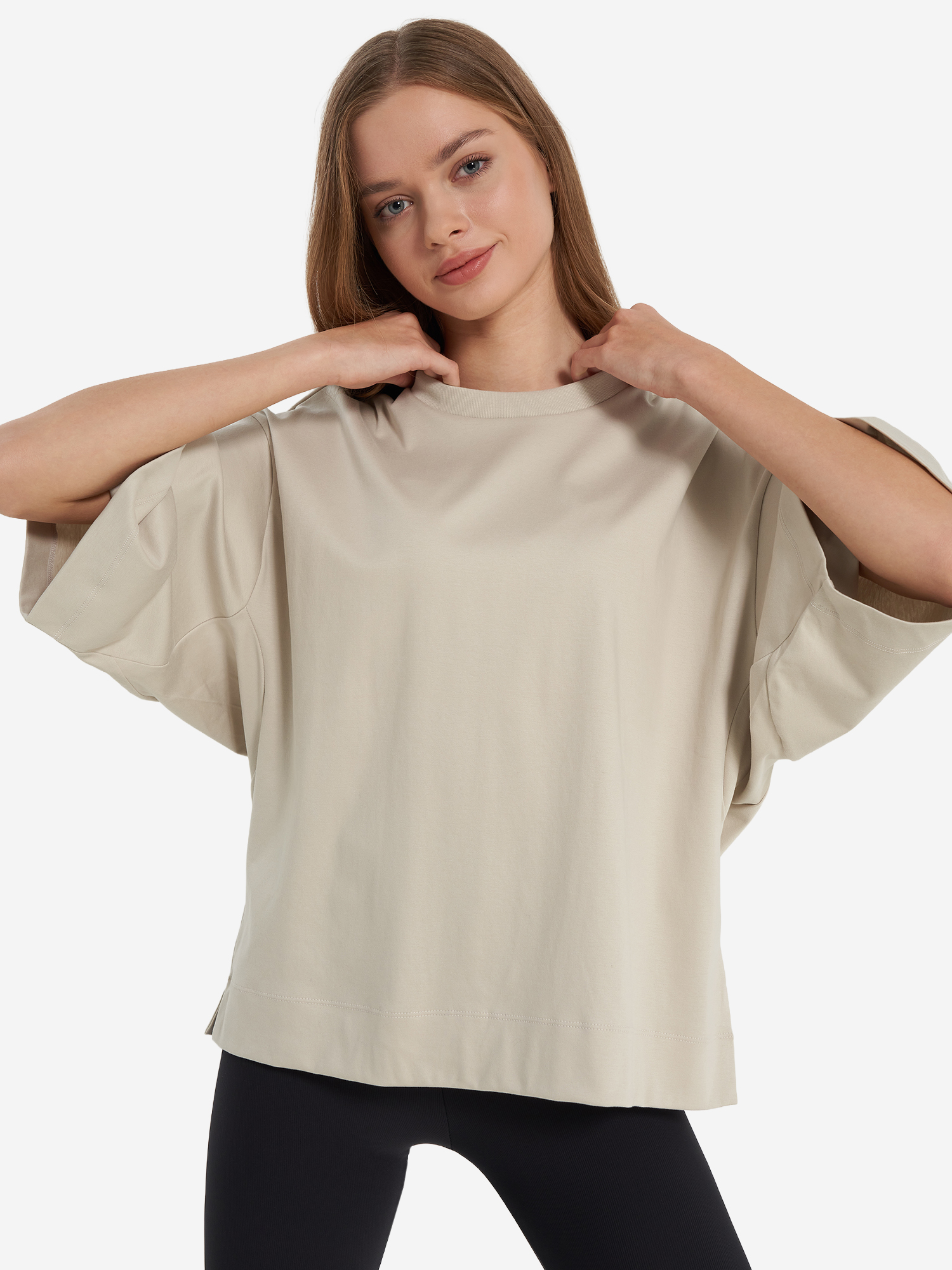 Футболка женская adidas, бежевый, арт. 23659