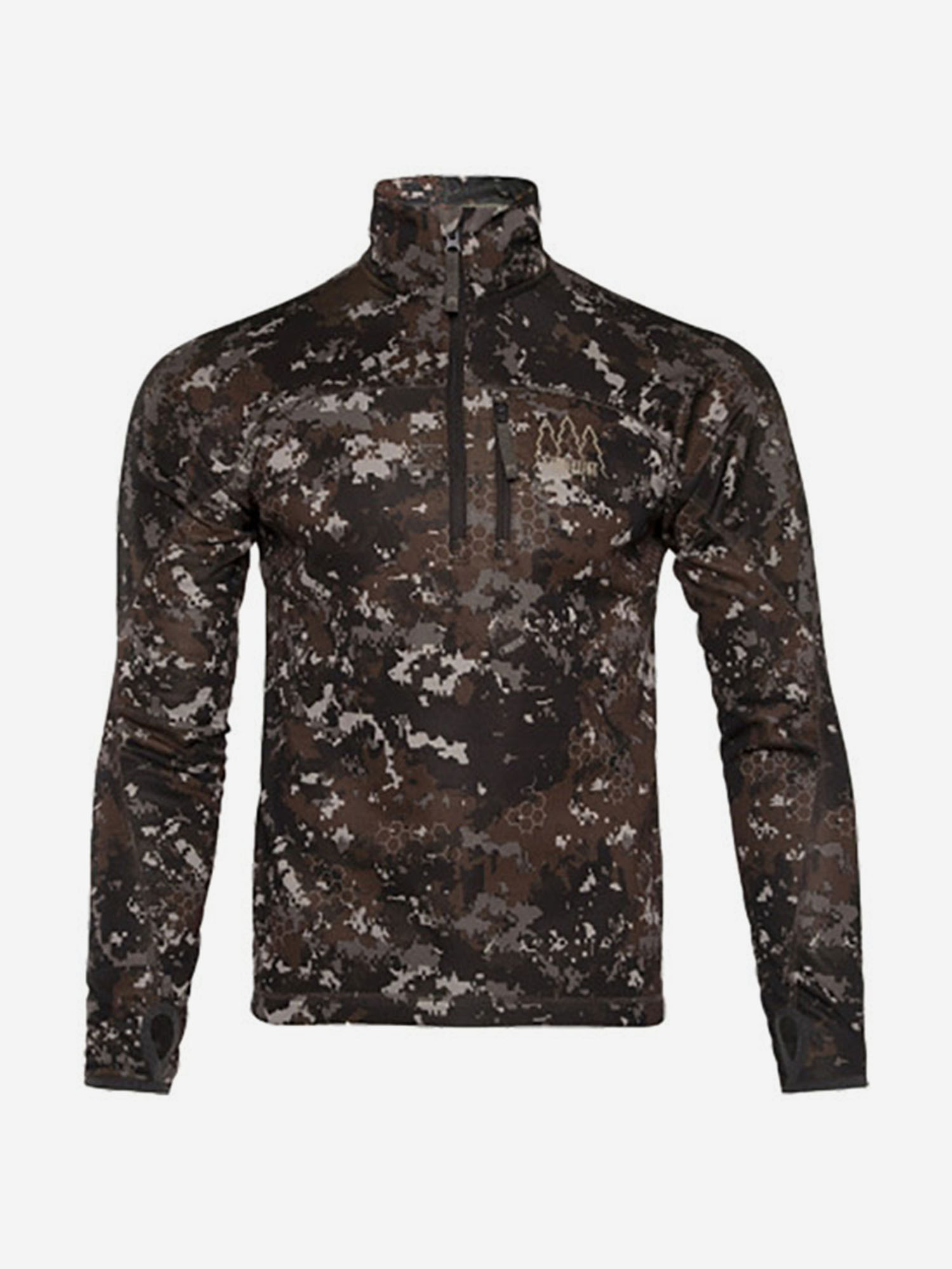 Толстовка FINNHUNT 1/2 Zip Universal Autumn Camo, Коричневый FH00130-01SZUJF3A-01, размер 60 - фото 3