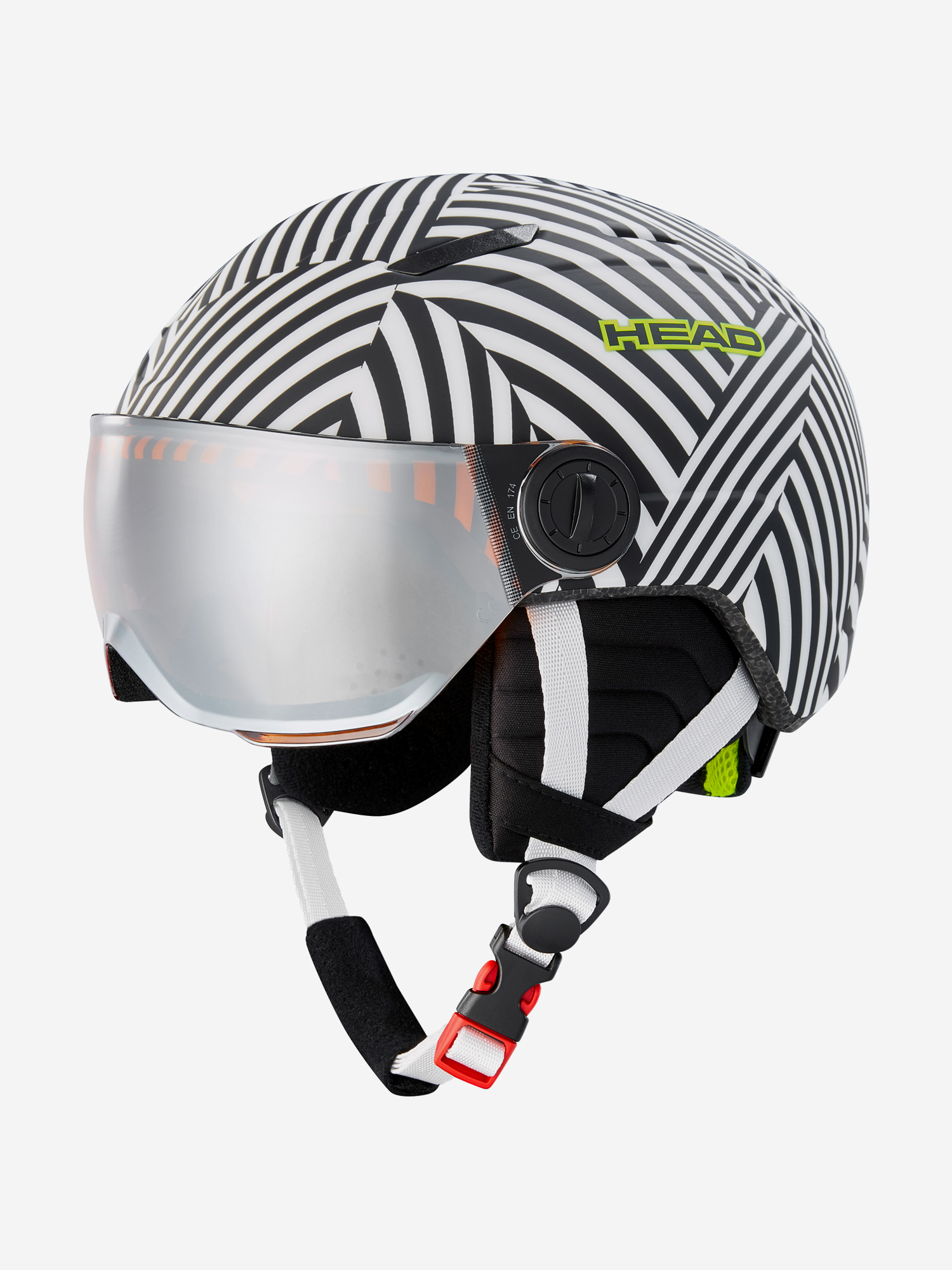 Изображение товара Детский горнолыжный шлем Head Mojo Visor черно-белый