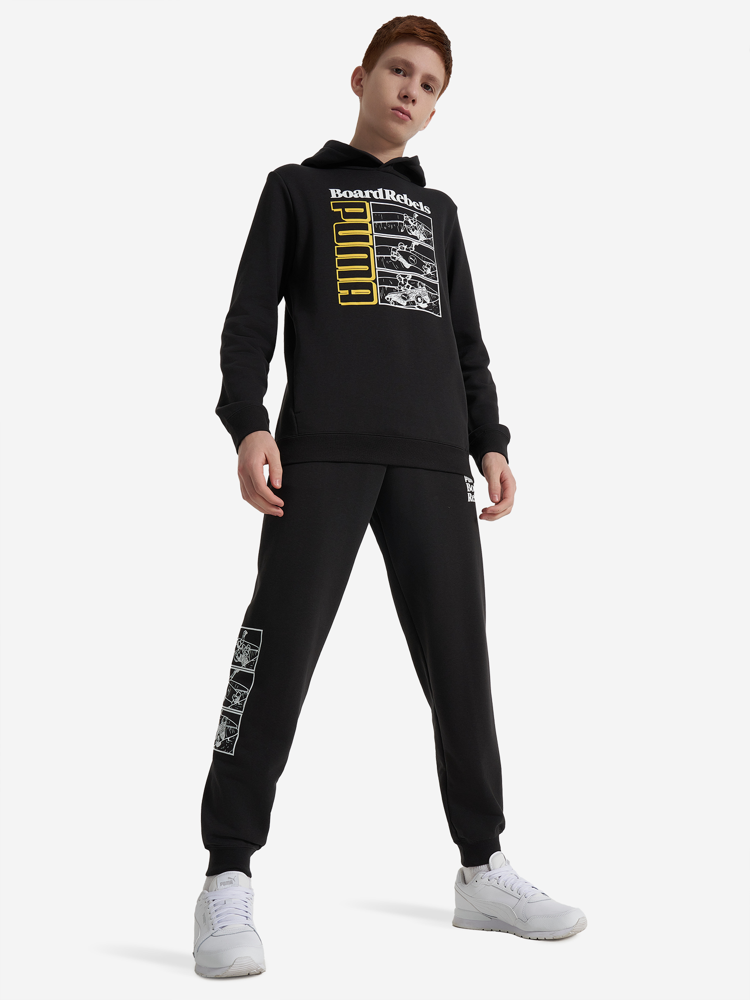 Худи для мальчиков PUMA Mid90 S, Черный 4