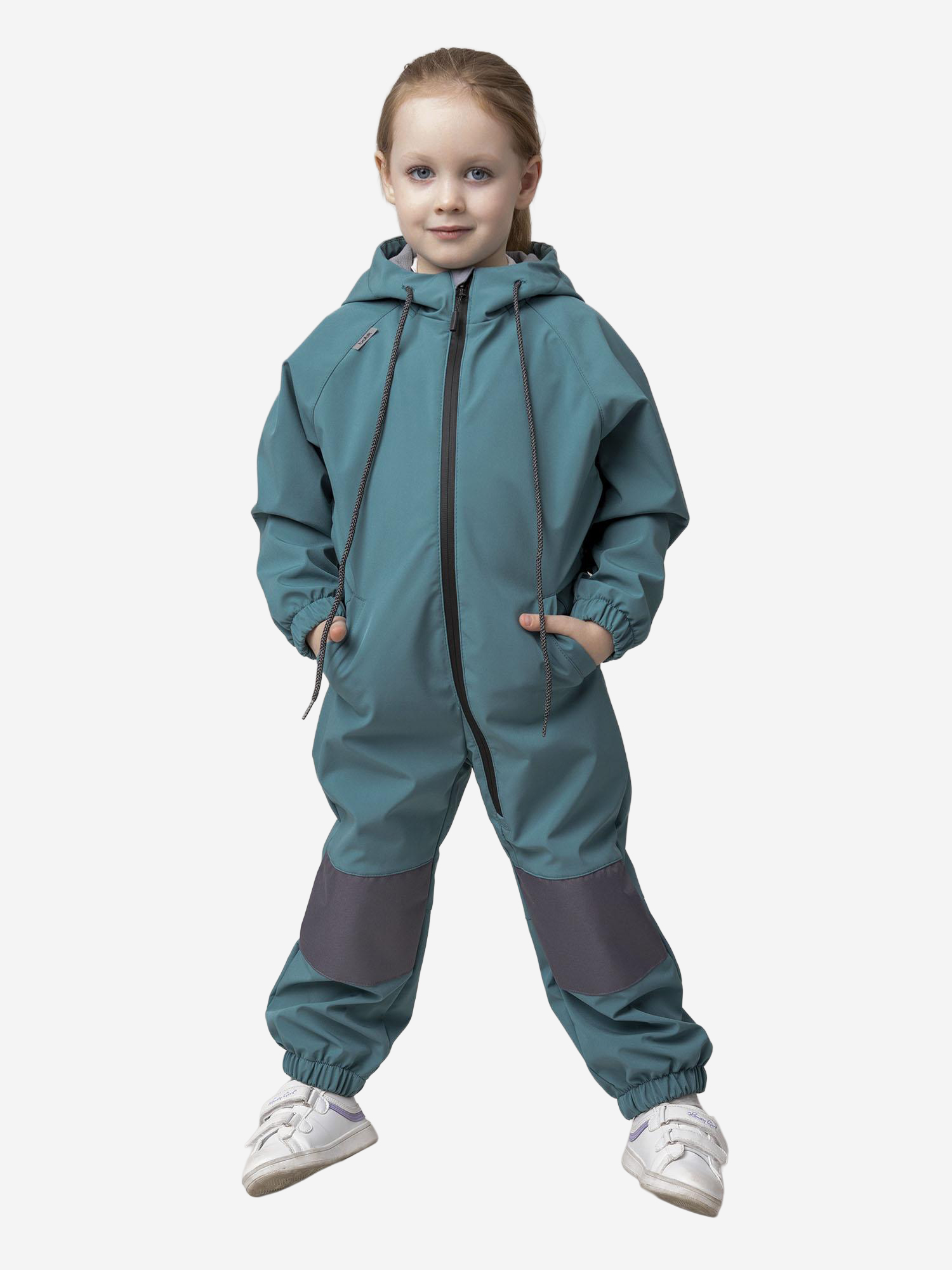 Изображение товара Кобинезон софтшелл для девочки batik, холодный зеленый