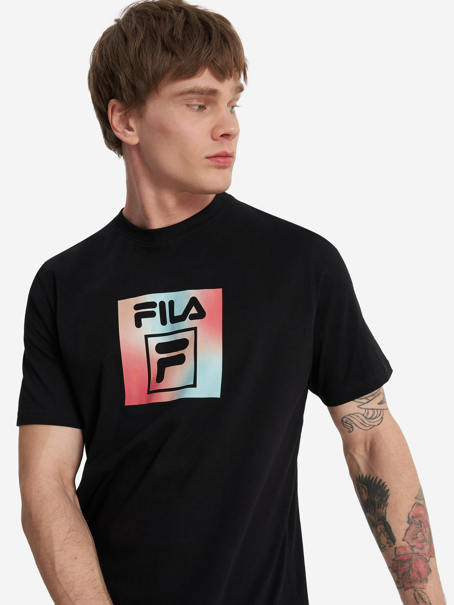 Футболка мужская FILA, Черный SS24SPM080FLA-000, размер RUS 50-52 | EUR L - фото 1