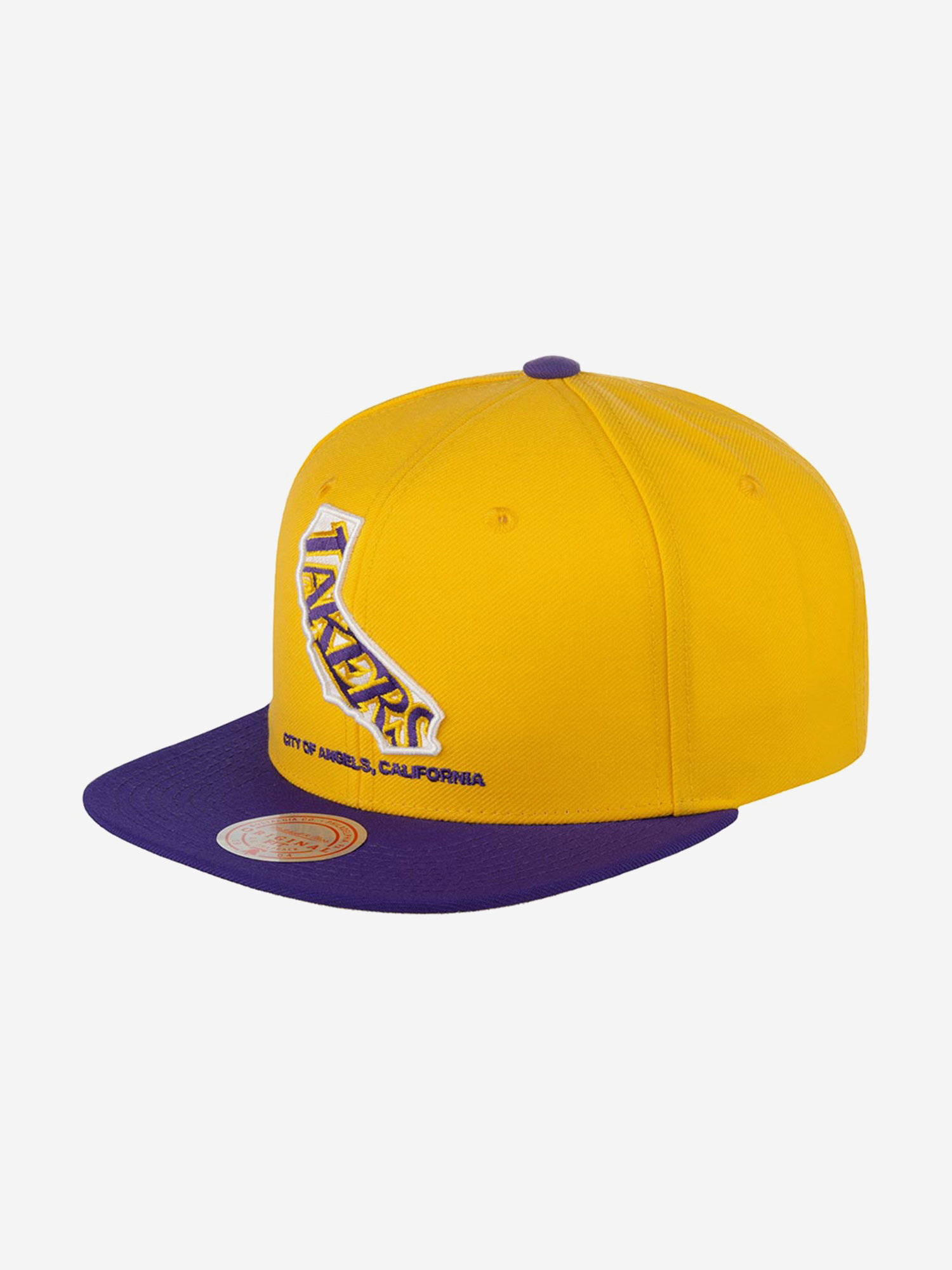 Изображение товара Бейсболка с прямым козырьком MITCHELL NESS HHSS3459-LALYYPPPYWPR Los Angeles Lakers NBA