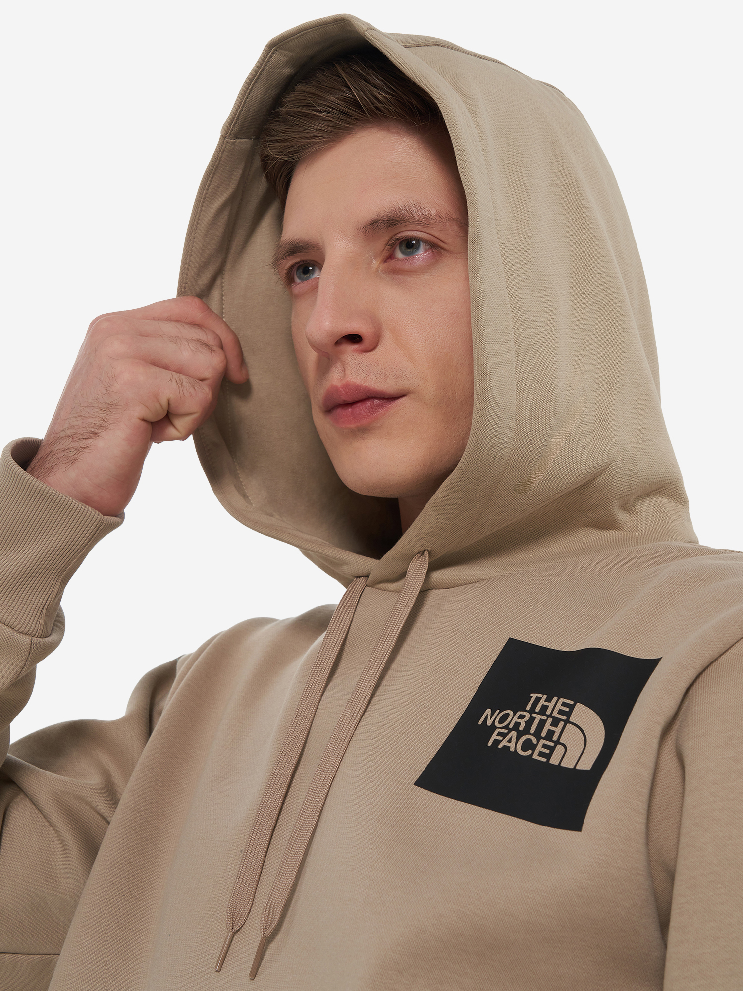фото Худи мужское the north face fine, серый