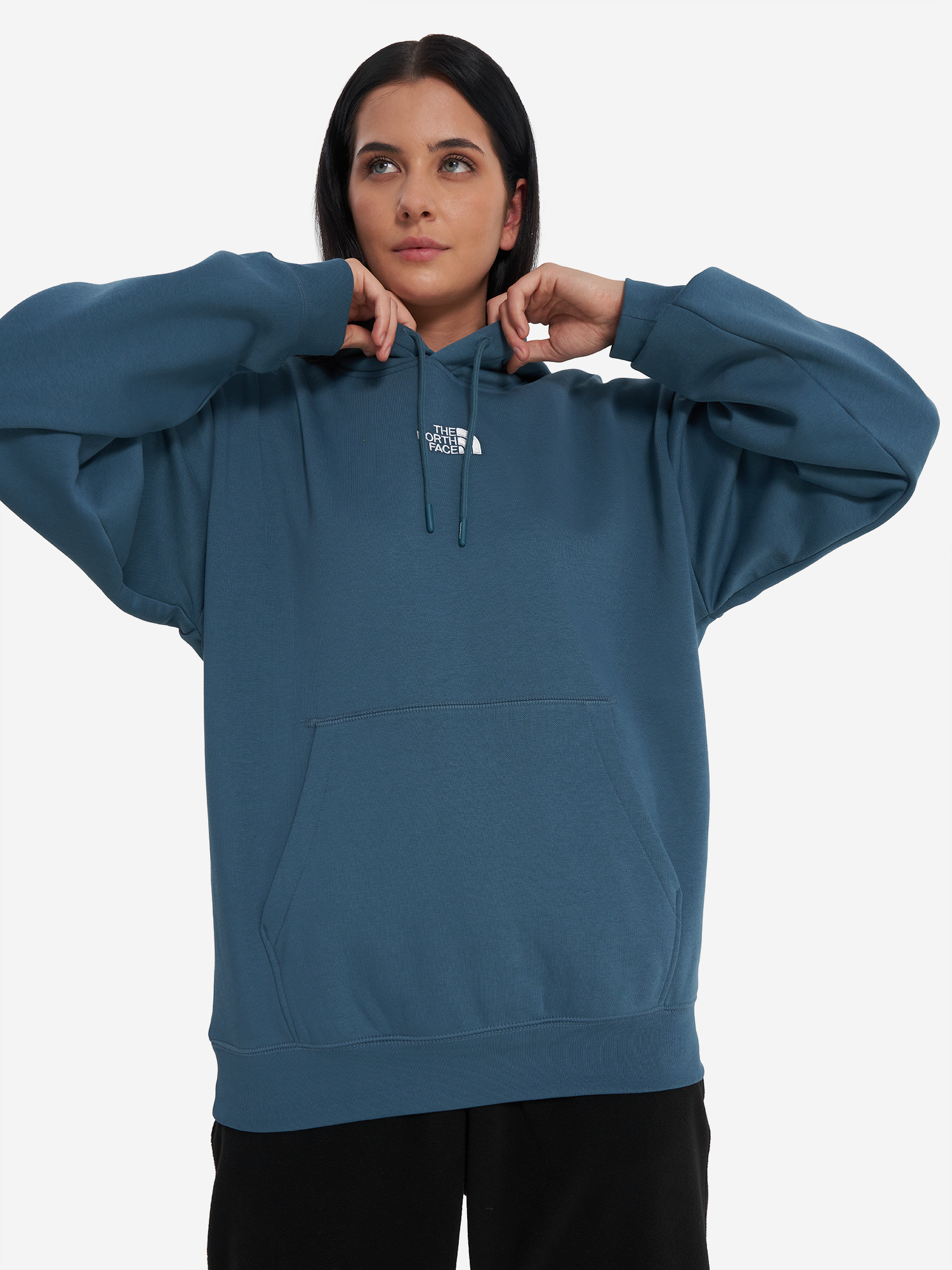 фото Худи женское оверсайз the north face essential, синий