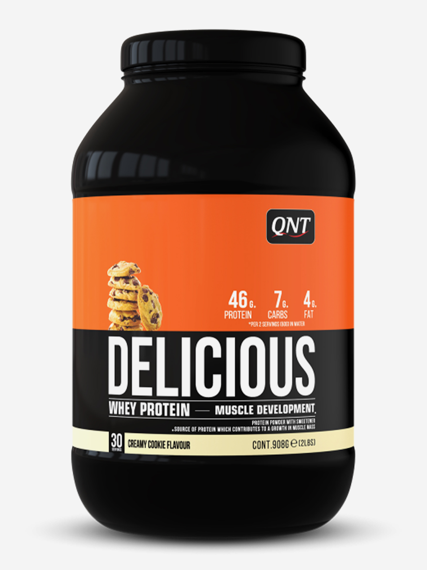 Изображение товара Сывороточный протеин QNT Delicious Whey Protein Powder 908 g Creamy Cookie