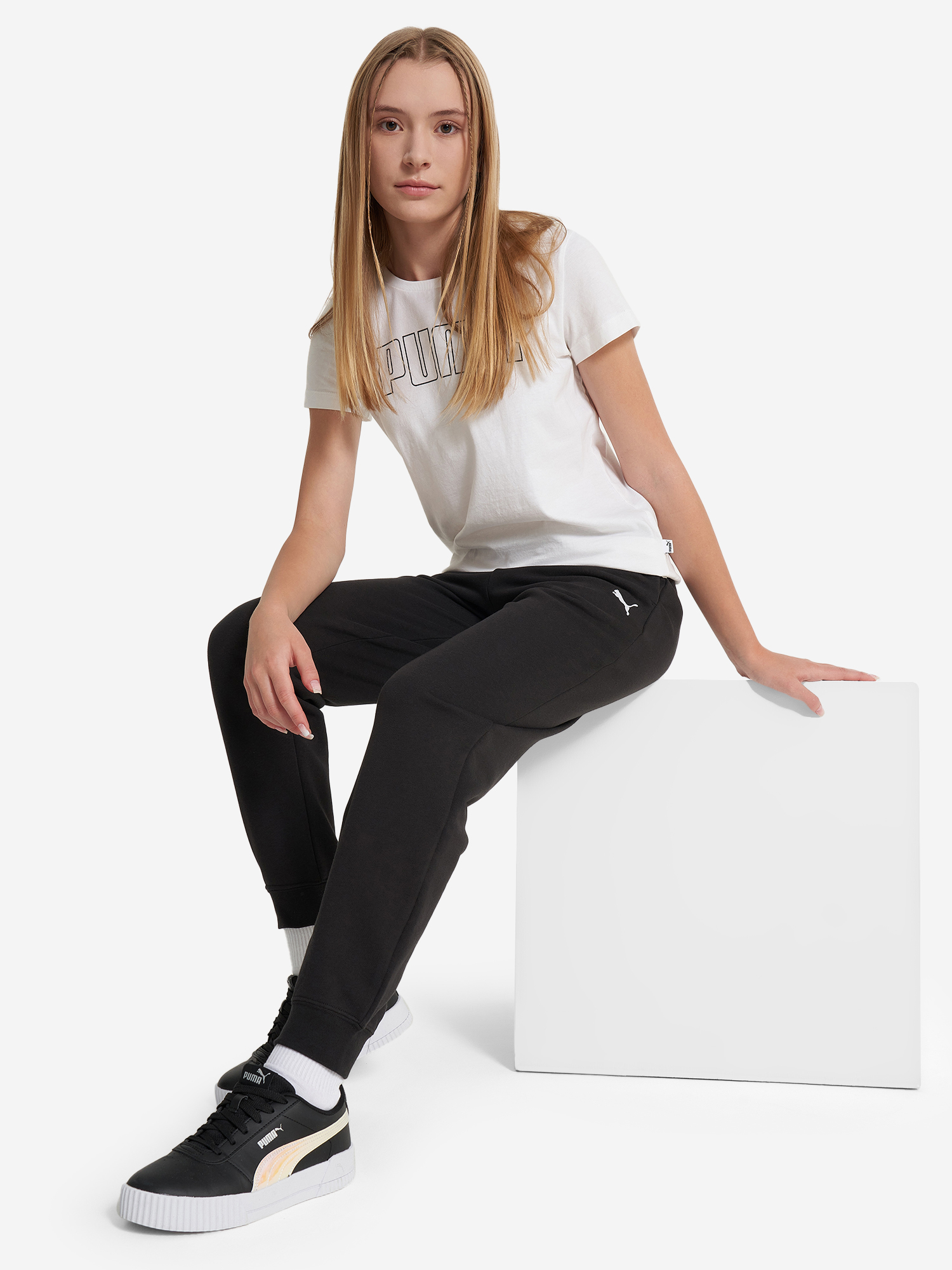 Брюки для девочек PUMA, Черный 4