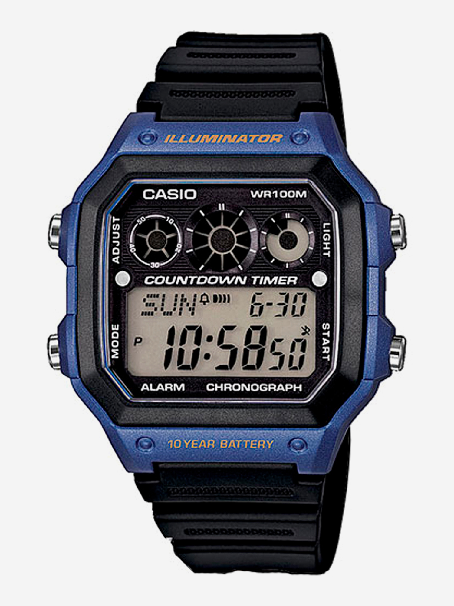 Изображение товара Спортивные часы CASIO AE-1300WH-2A, Синий/черный/белый