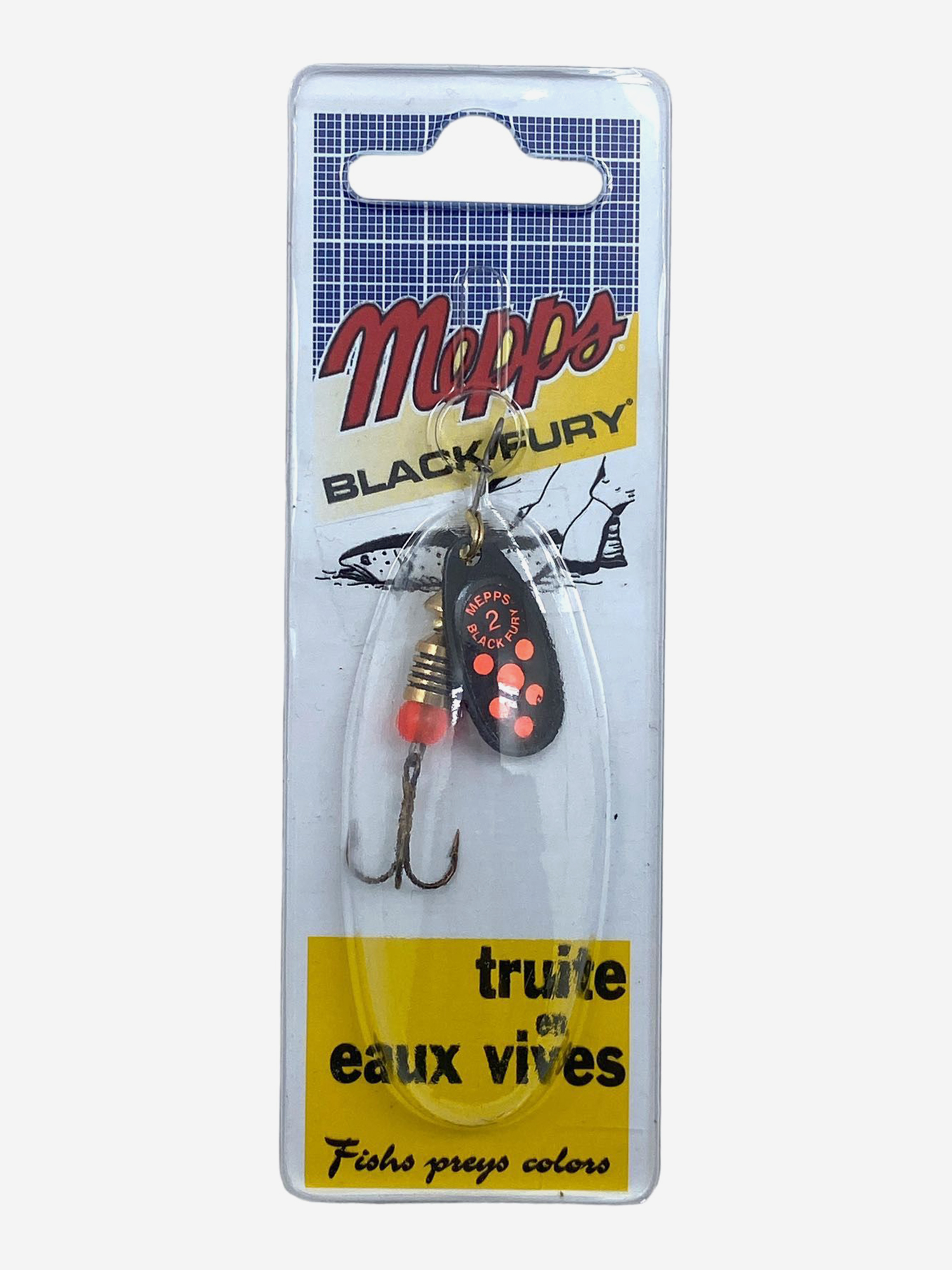 

Блесна вращающаяся MEPPS "Black Fury ORANGE NR" №2 (4,5г) блистер, Черный