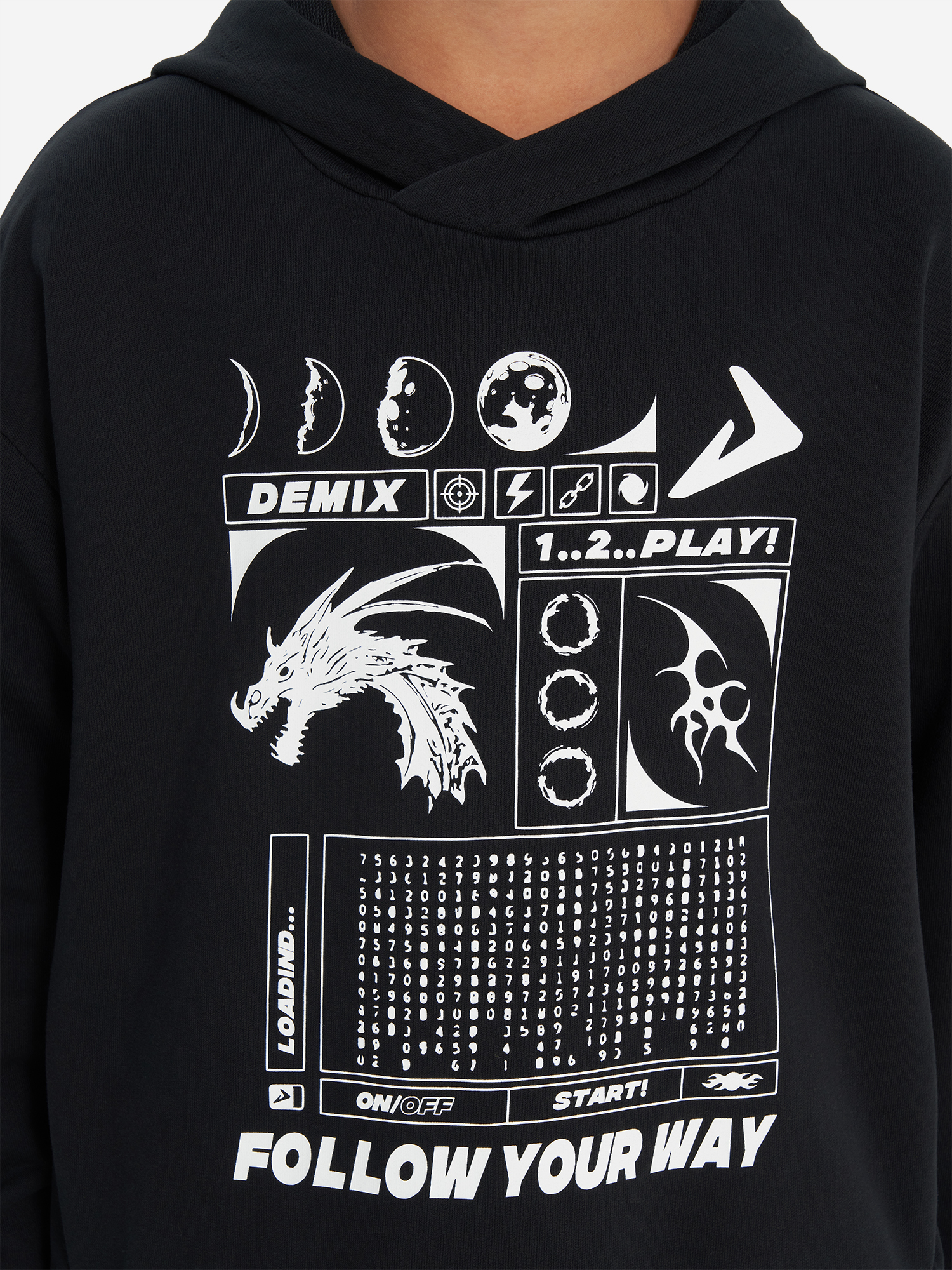 фото Худи для мальчиков demix, черный