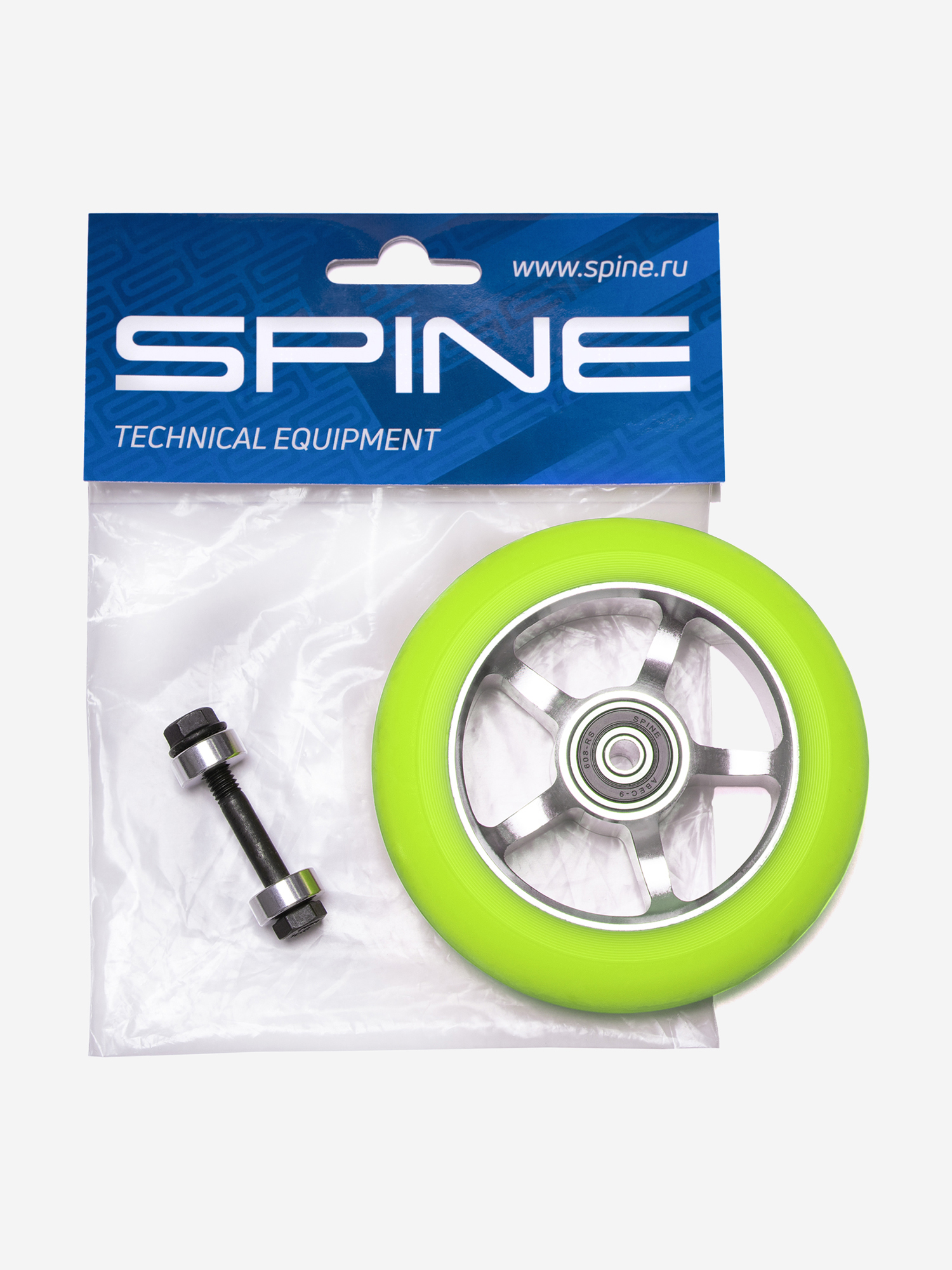 

Колесо в сборе Spine Skate № 1 PU 100*24 Тв.86А-5 (1 шт., быстрое, зеленое), Зеленый