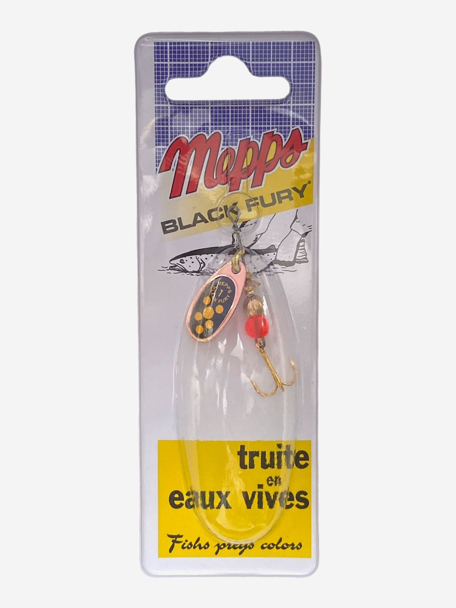 

Блесна вращающаяся MEPPS "Black Fury JAUNE CU" №1 (3,5г) блистер, Красный