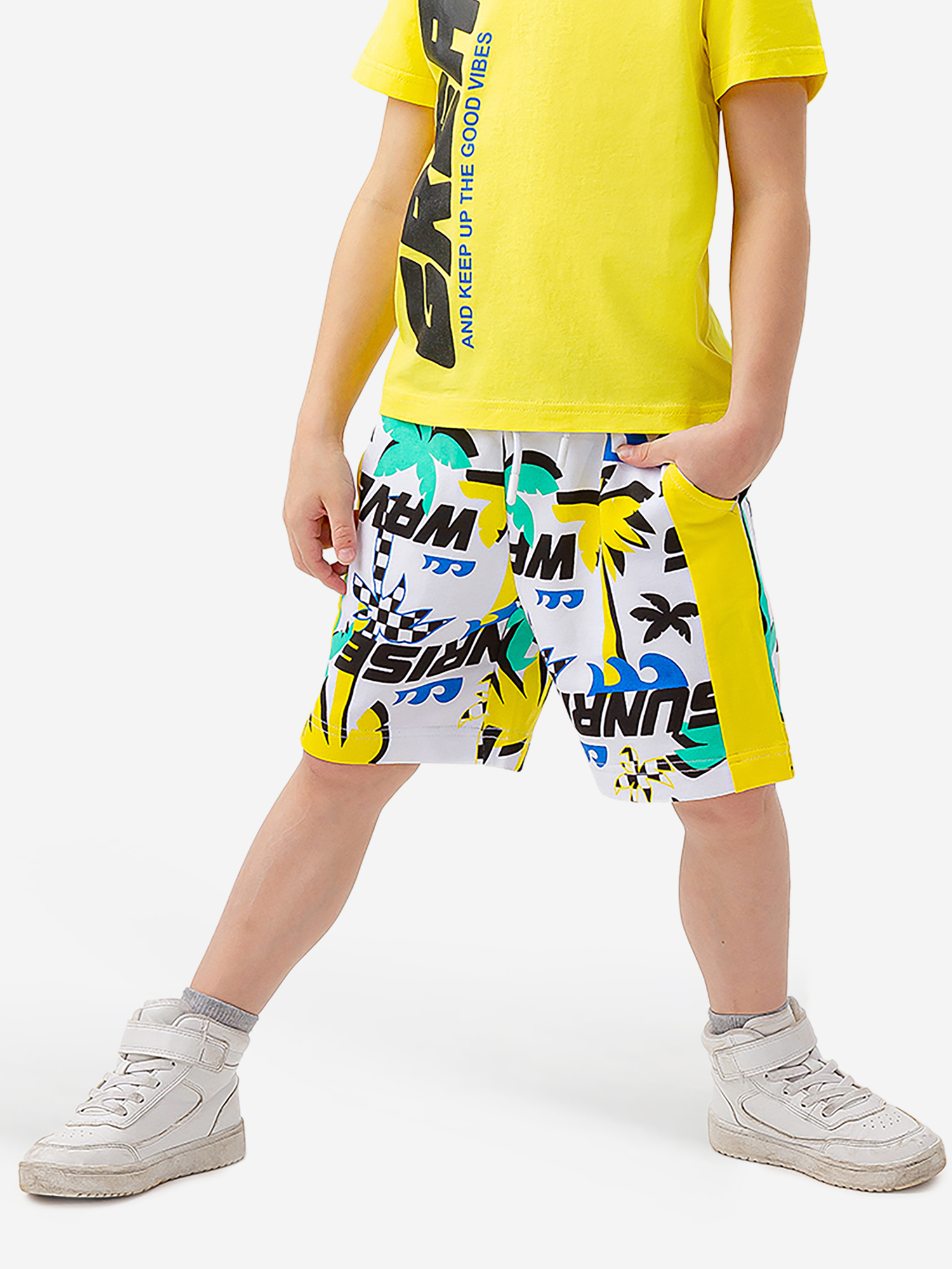 

Шорты на резинке с ярким принтом Button Blue, Мультицвет