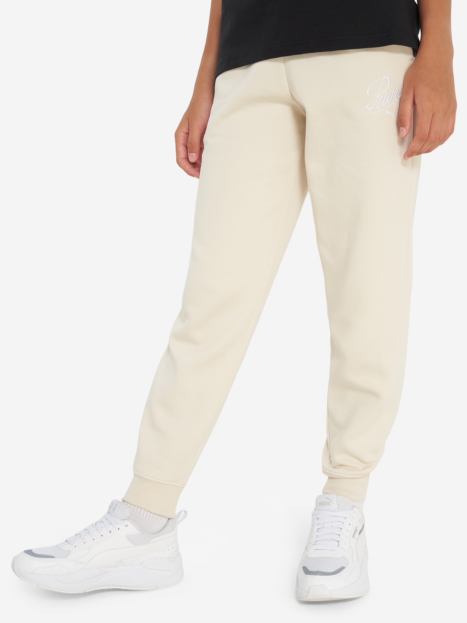 

Брюки для девочек PUMA Ess Script, Бежевый