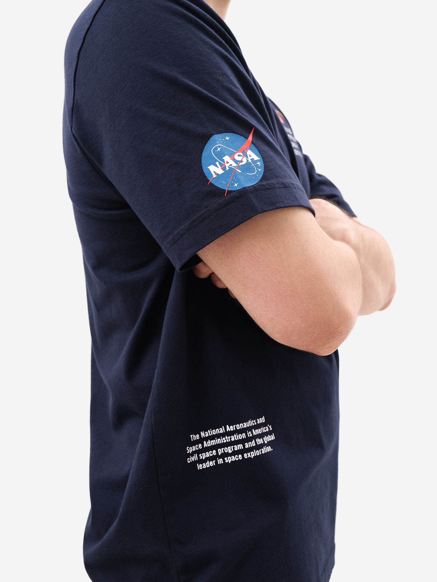 Футболка NASA Worm Logo Alpha Industries, Синий UTN53000WDSJA4R-RB, размер 46-48 - фото 4